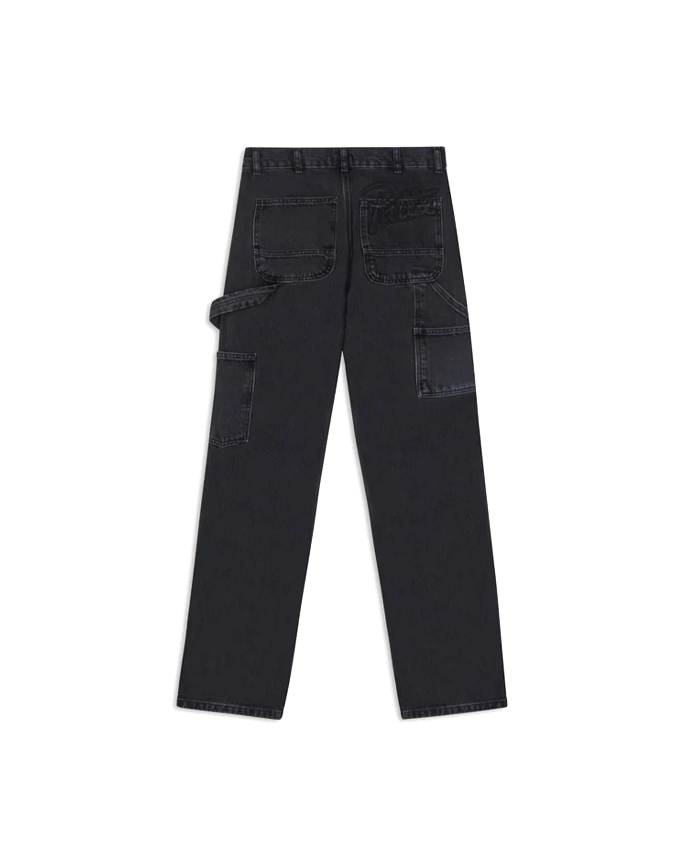Patta-Double Knee Denim Pants Black-Starcowparis - Starcowparis - 2