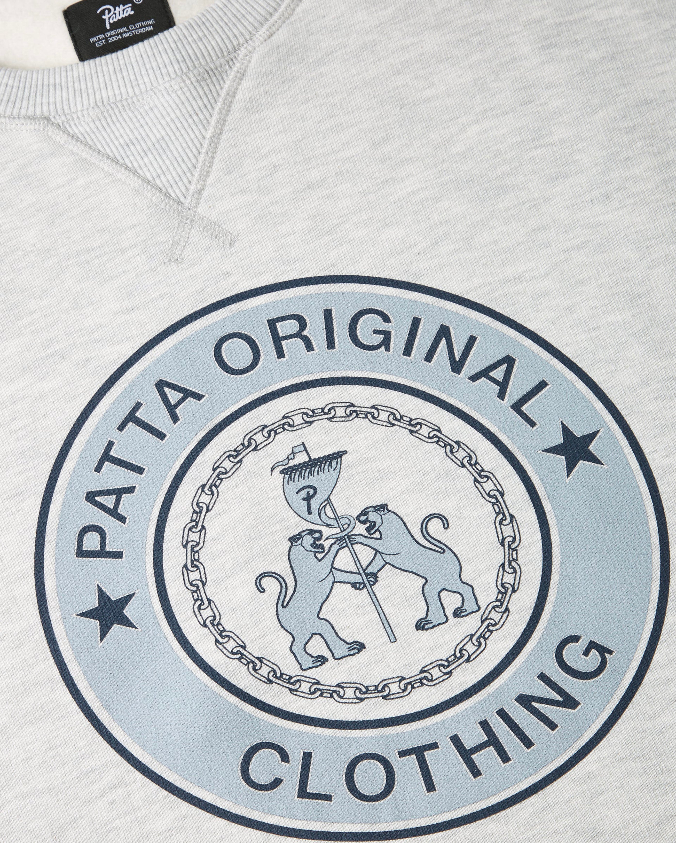 Patta-Marina Crewneck Sweater PT Light Grey Melange-Starcowparis