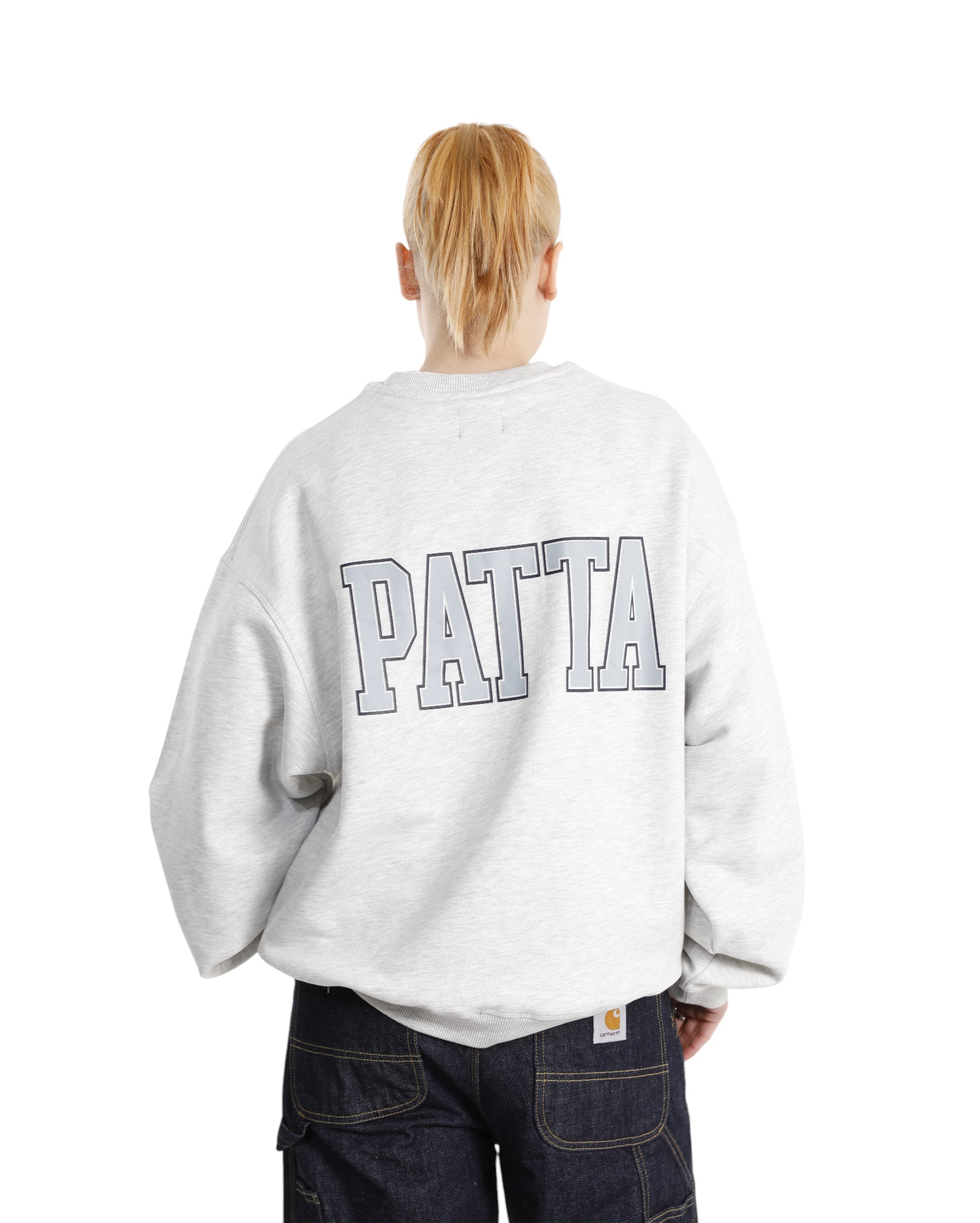Patta-Marina Crewneck Sweater PT Light Grey Melange-Starcowparis