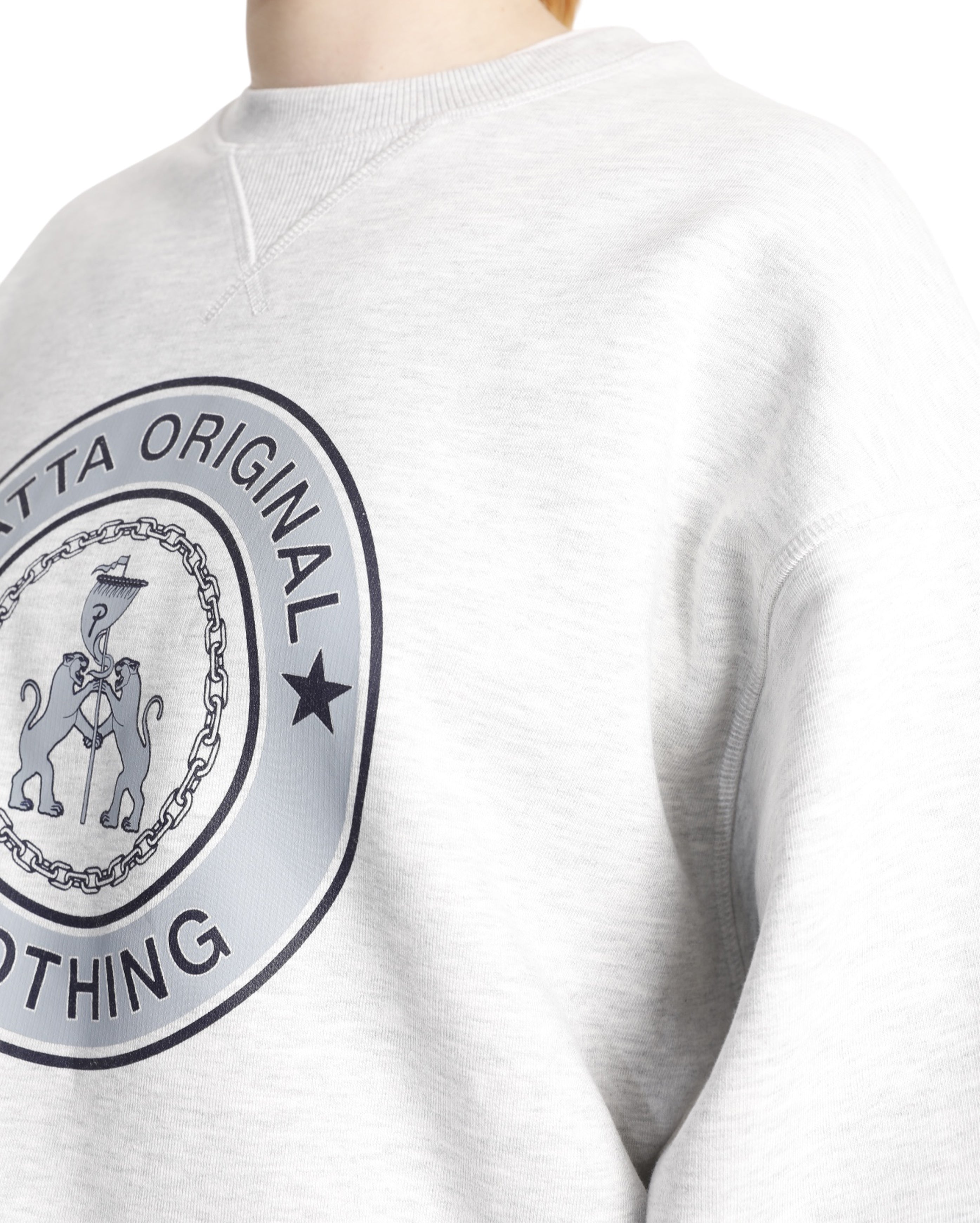 Patta-Marina Crewneck Sweater PT Light Grey Melange-Starcowparis