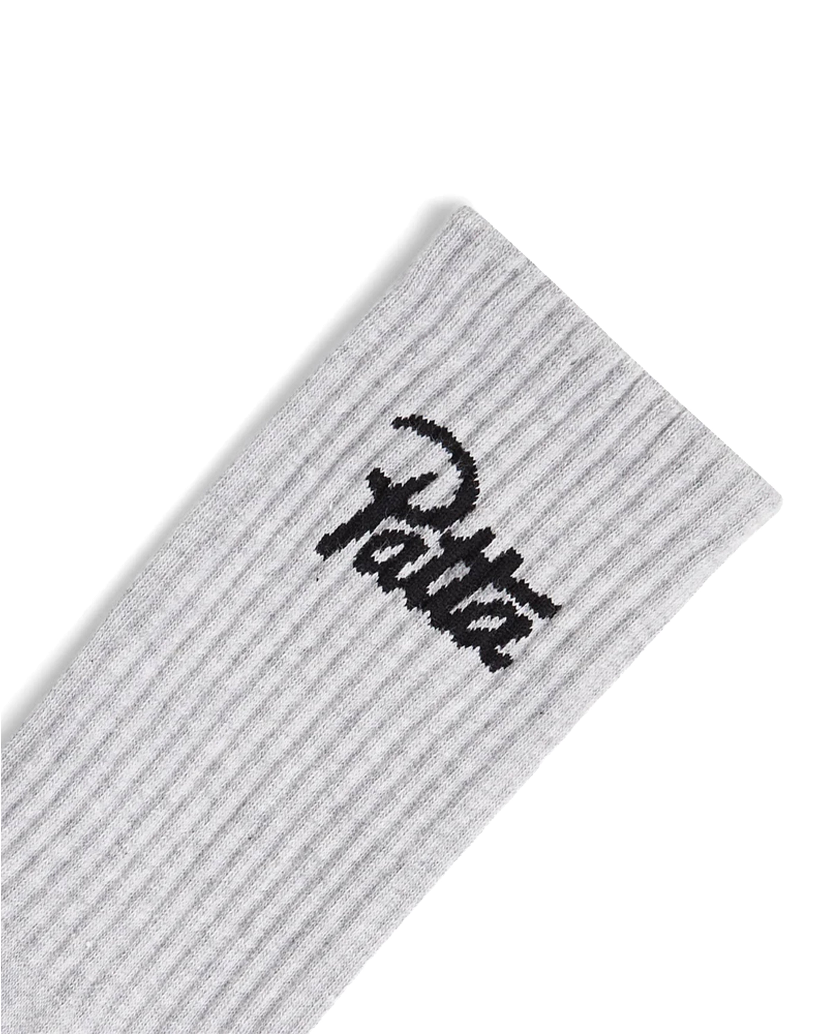 Script Logo Sports Socks Melange Grey - Starcowparis - 2