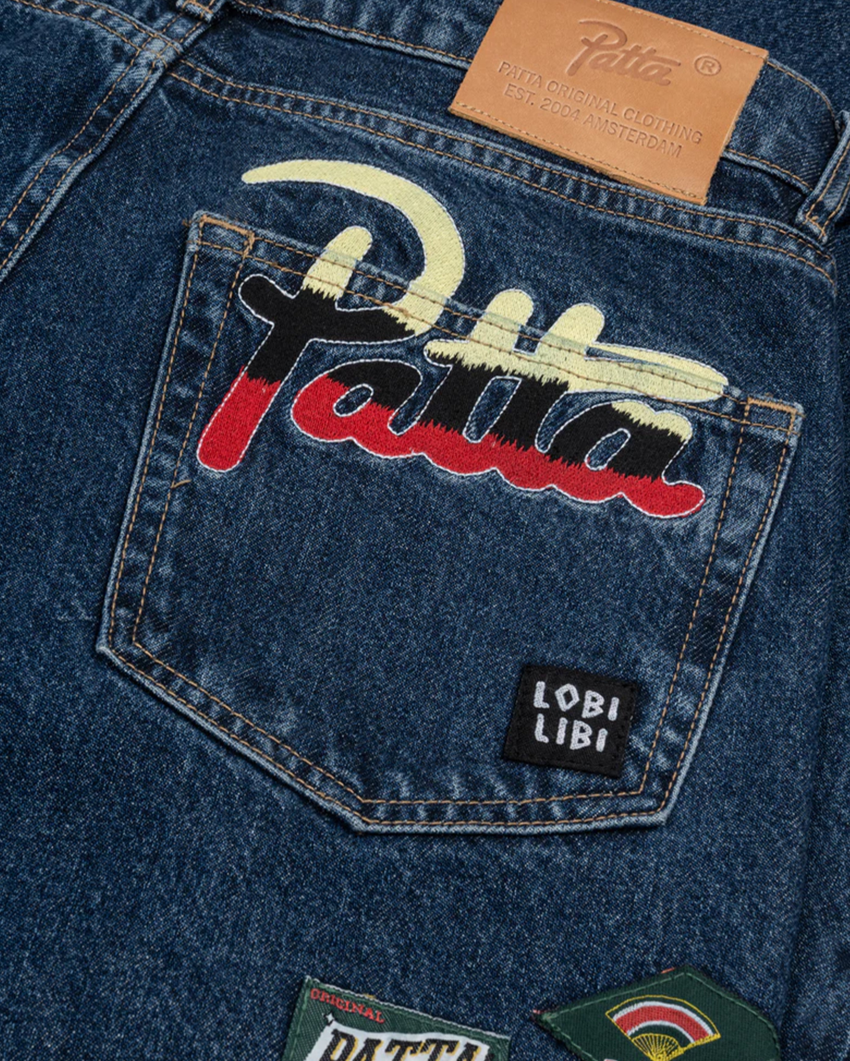 Patta-Whole Lotta Labels Denim Pants Light Blue Denim-Starcowparis