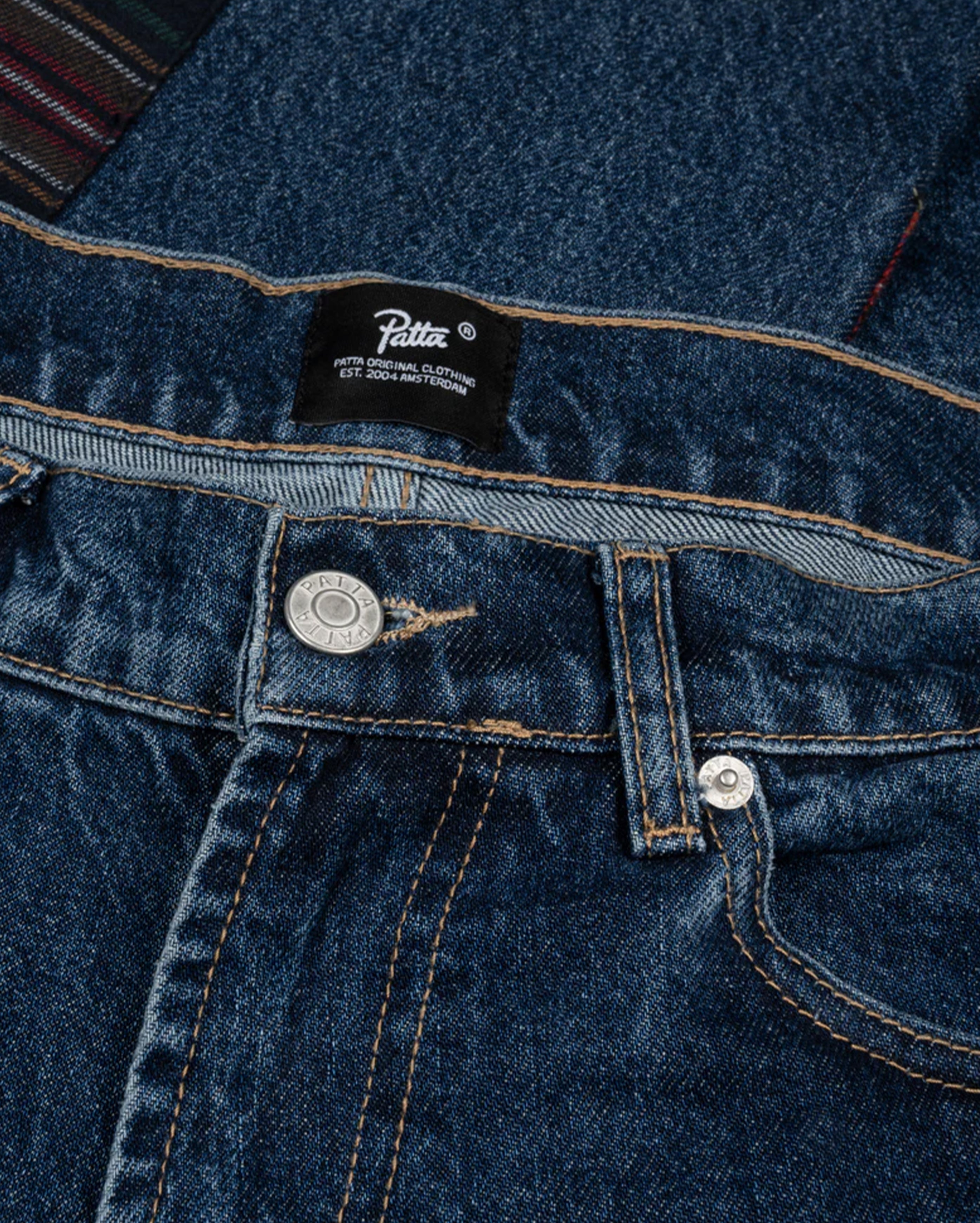 Patta-Whole Lotta Labels Denim Pants Light Blue Denim-Starcowparis