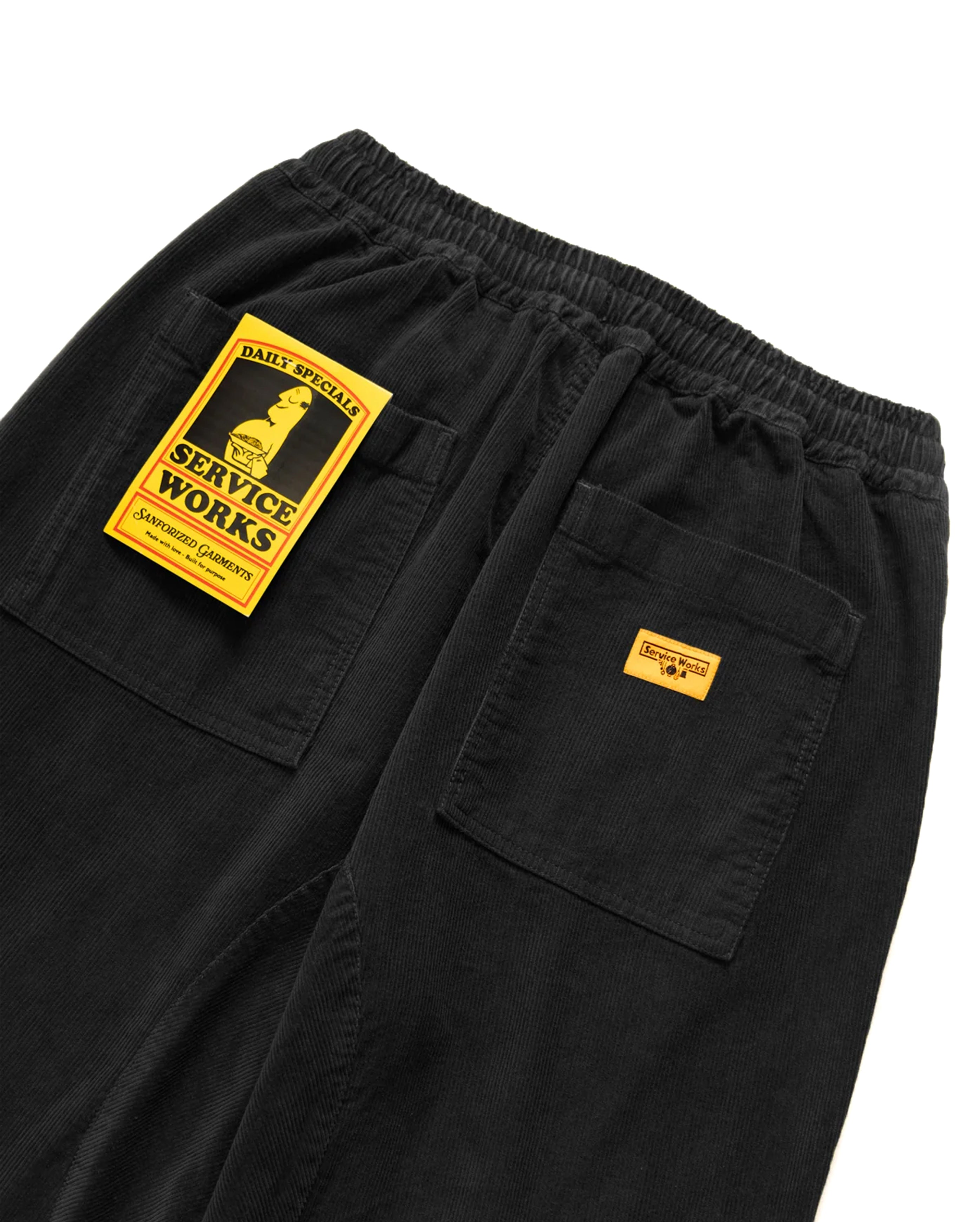 Corduroy Chef Pant Black