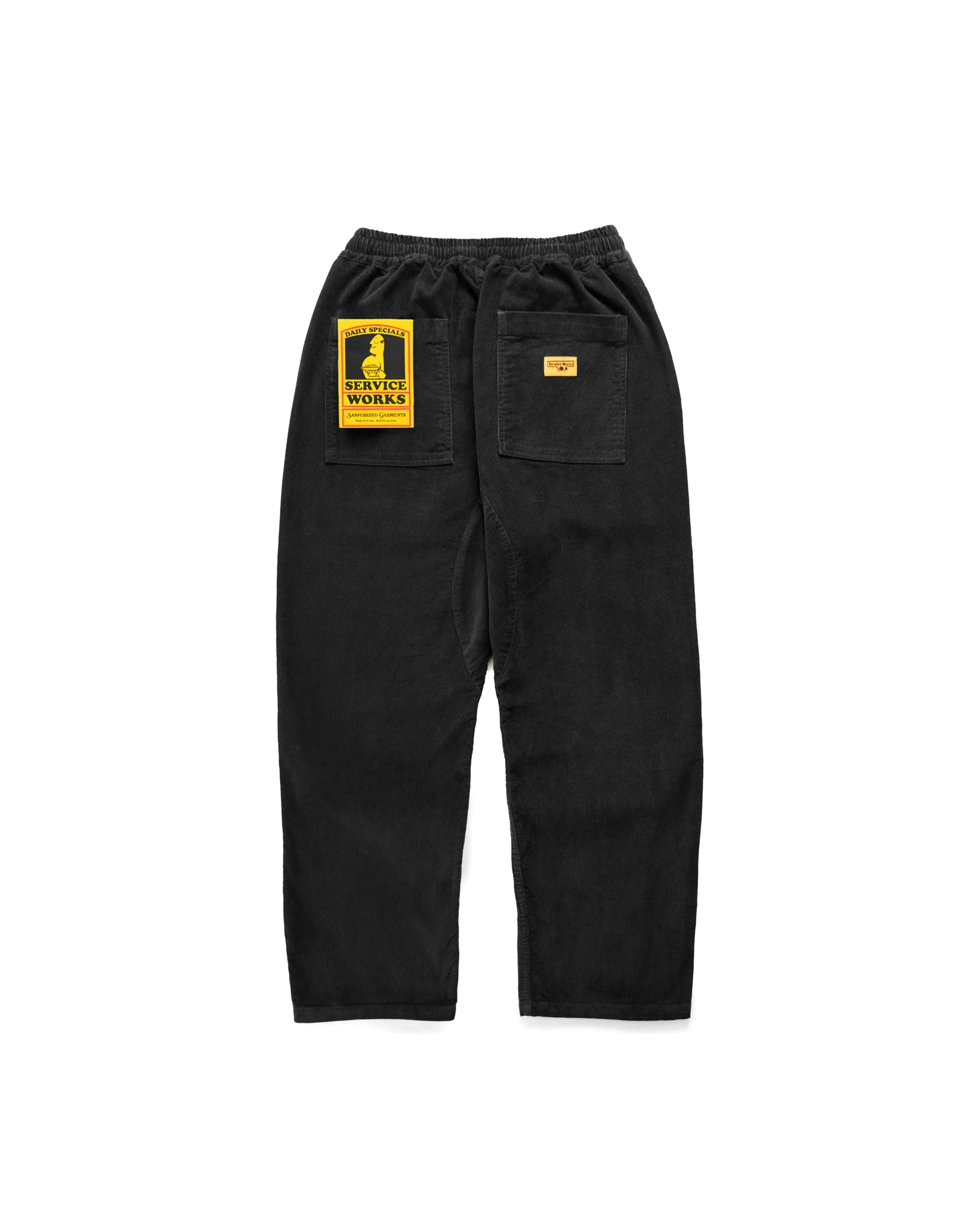 Corduroy Chef Pant Black