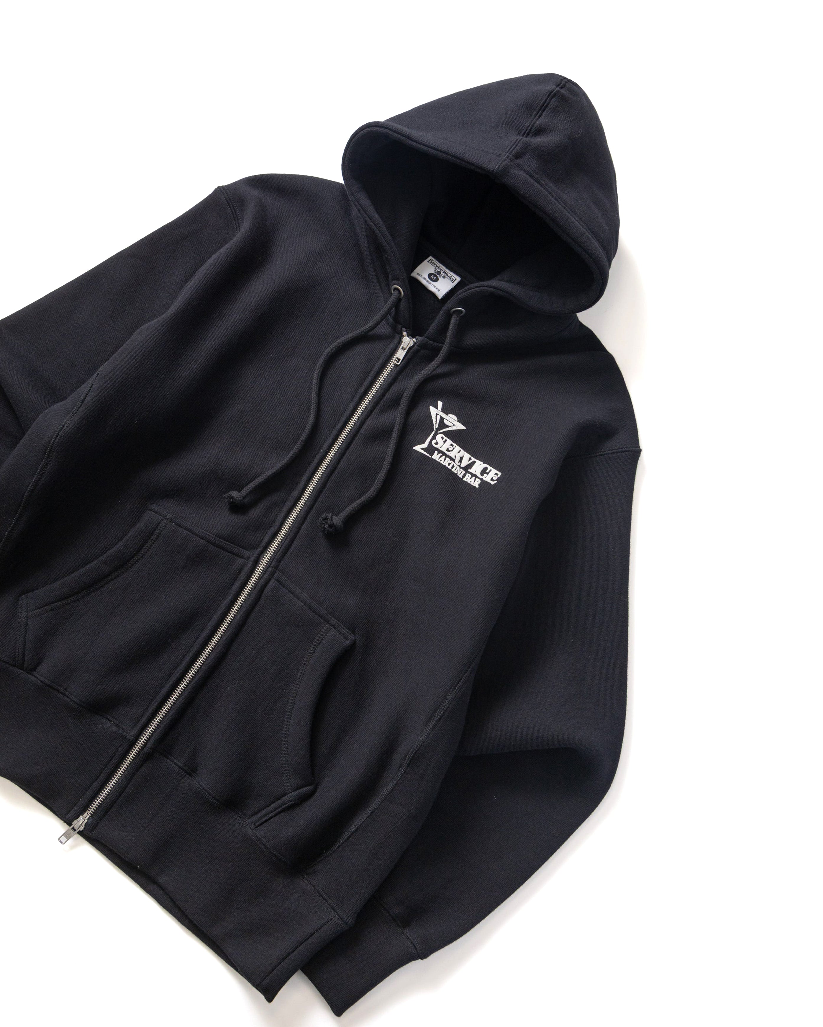 Martini Zipper Hoodie Black