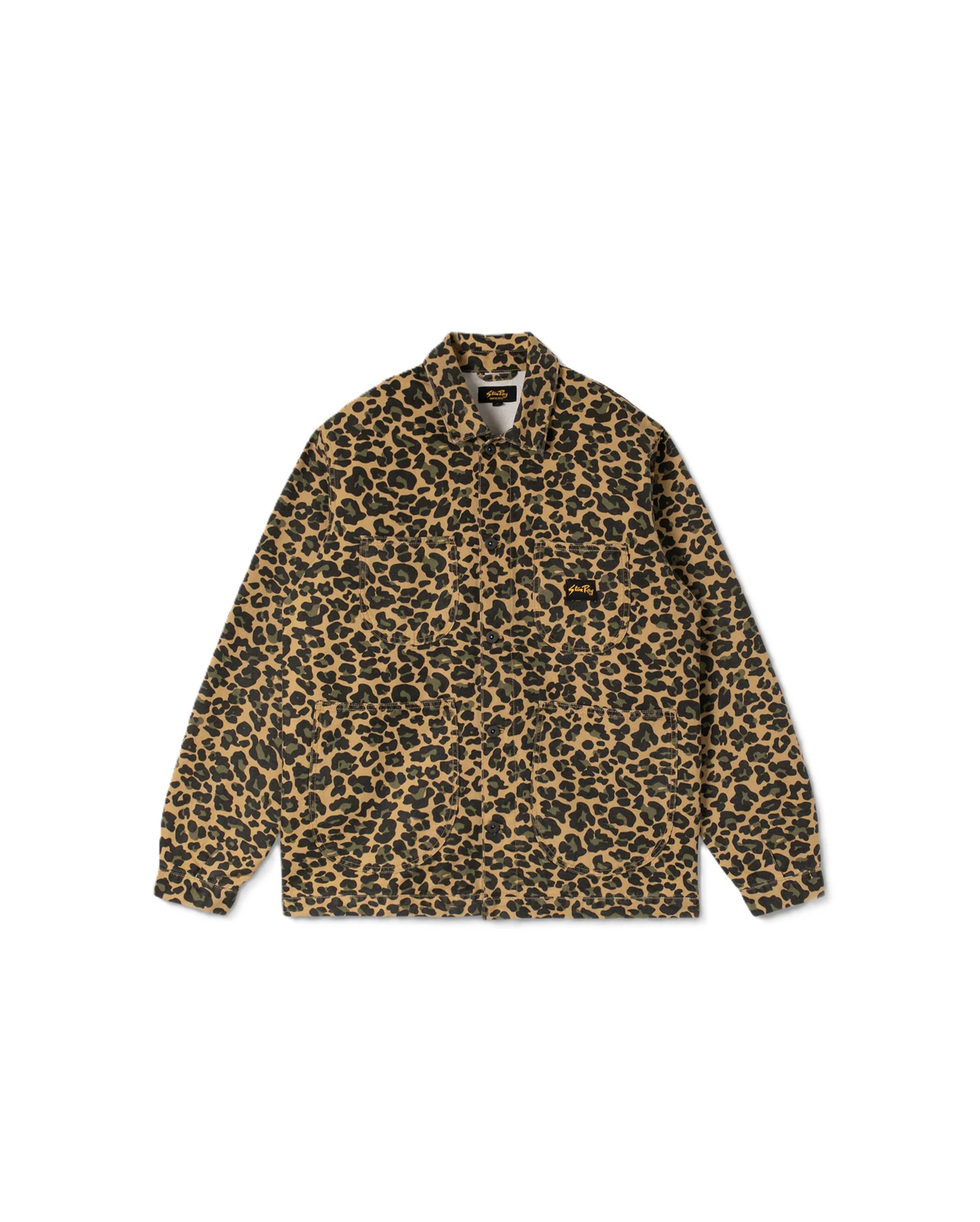 Coverall Jacket Washed Leopard Camo Duck - Starcowparis - 1