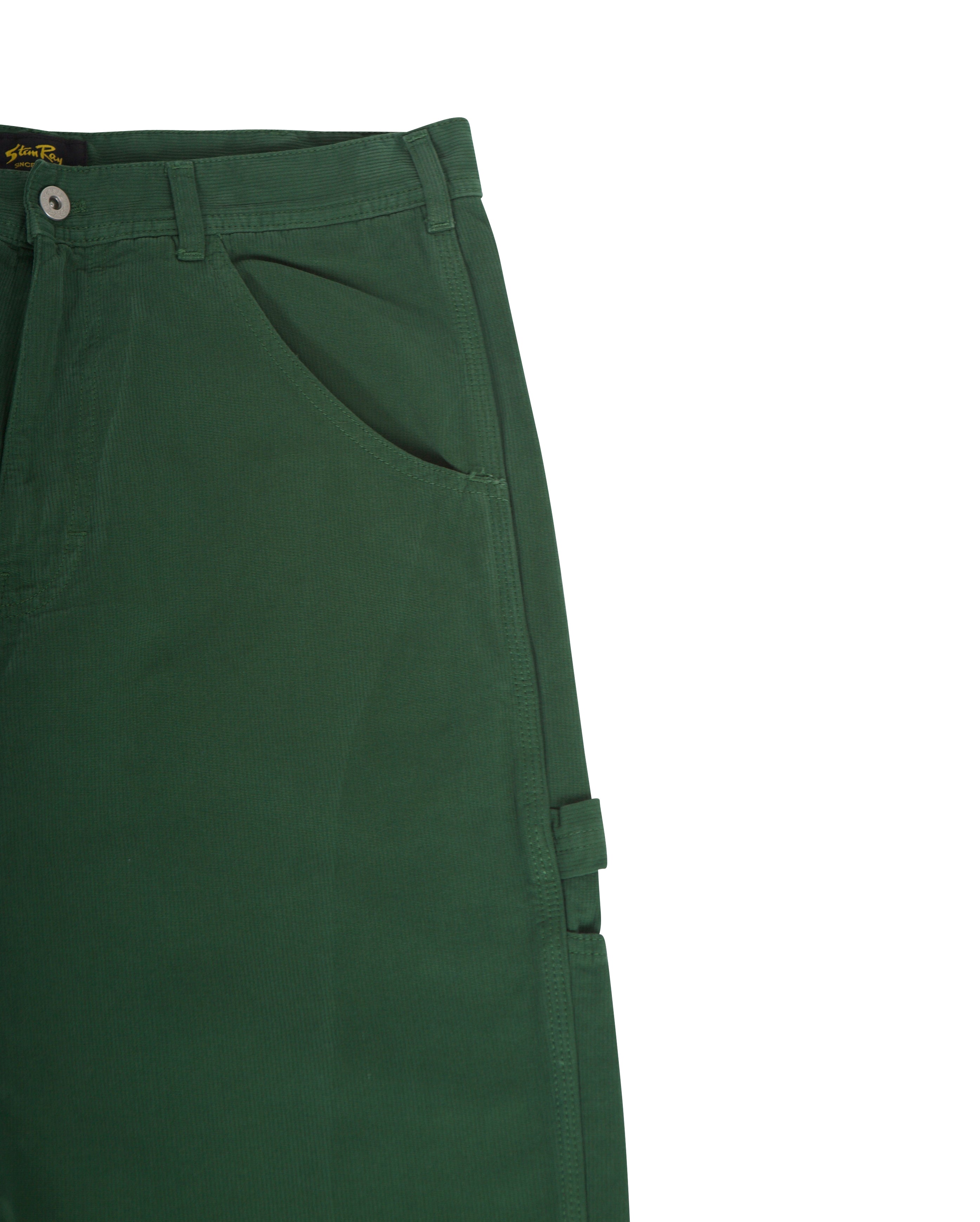 Big Job Painter Racing Pant Green Bedford Cord - Starcowparis