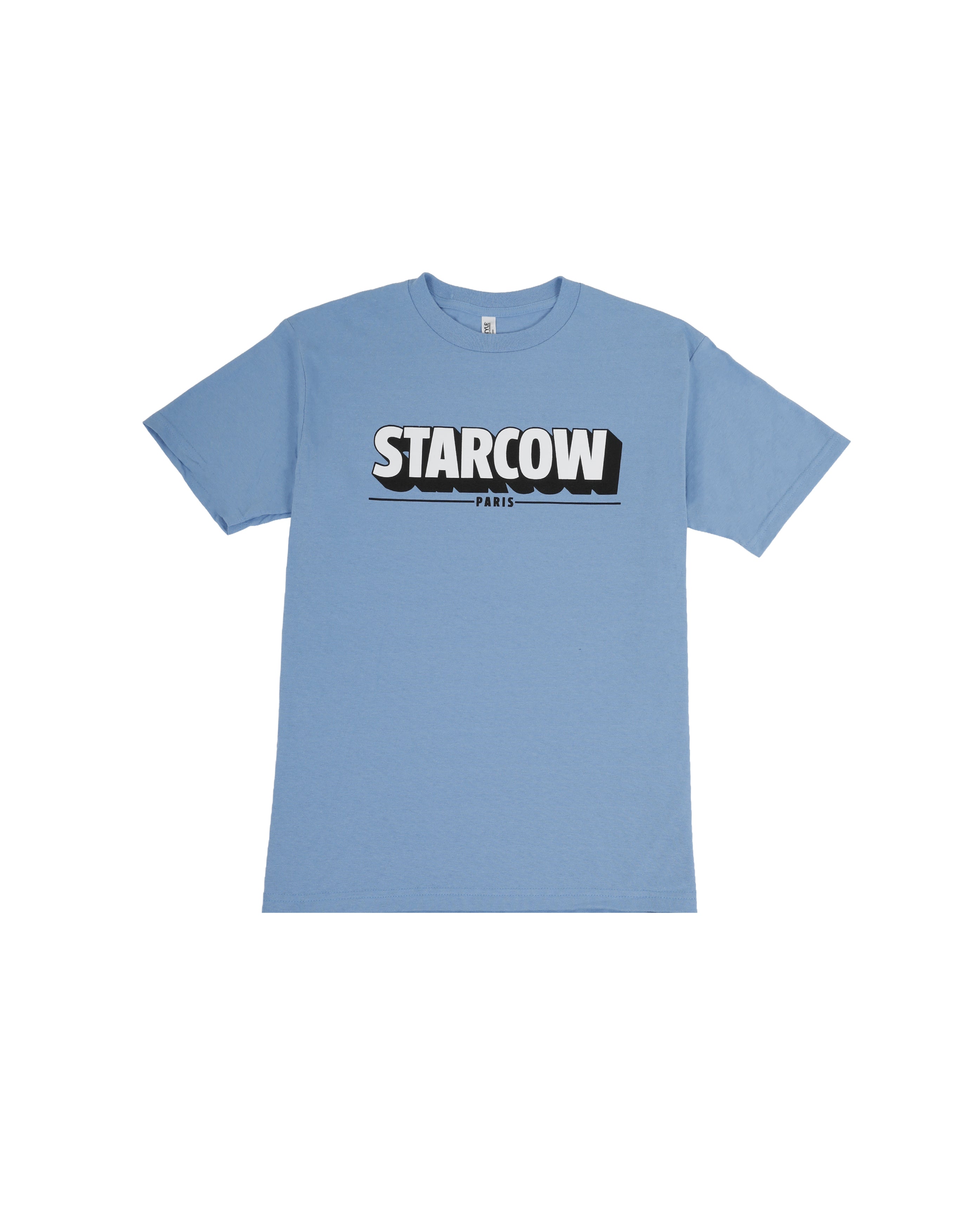 Bold 3D Tee Blanc Bleu Ciel - Starcowparis - 1