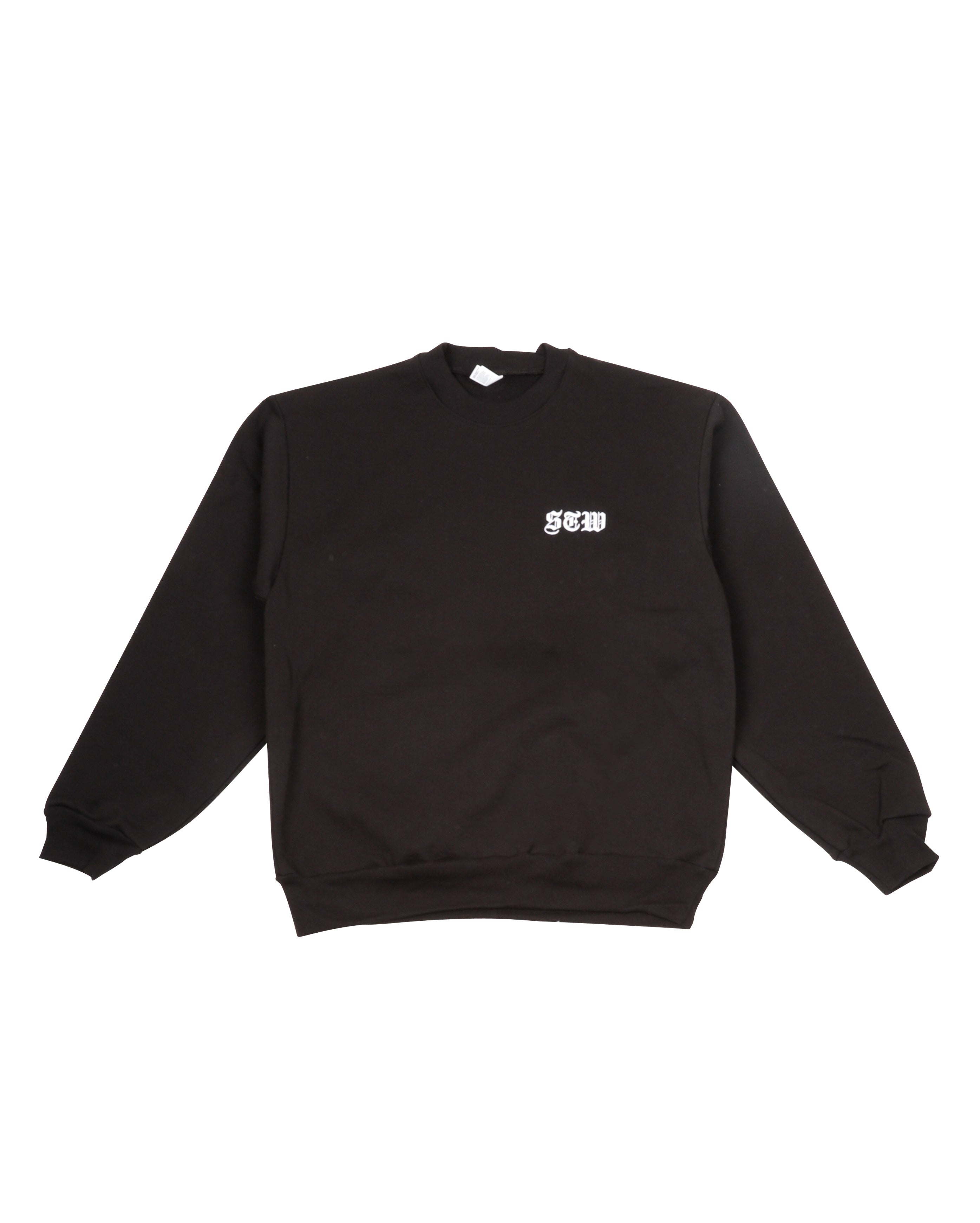 Crewneck Black STW Embroidered - Starcowparis - 1