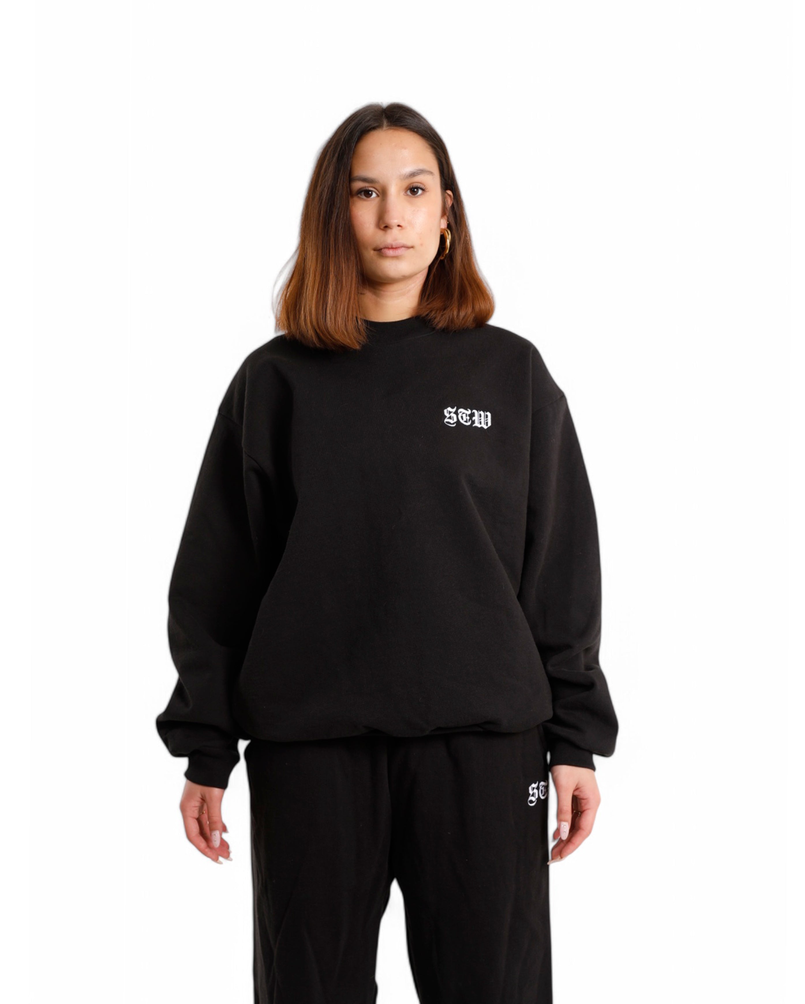 Crewneck Black STW Embroidered - Starcowparis - 2