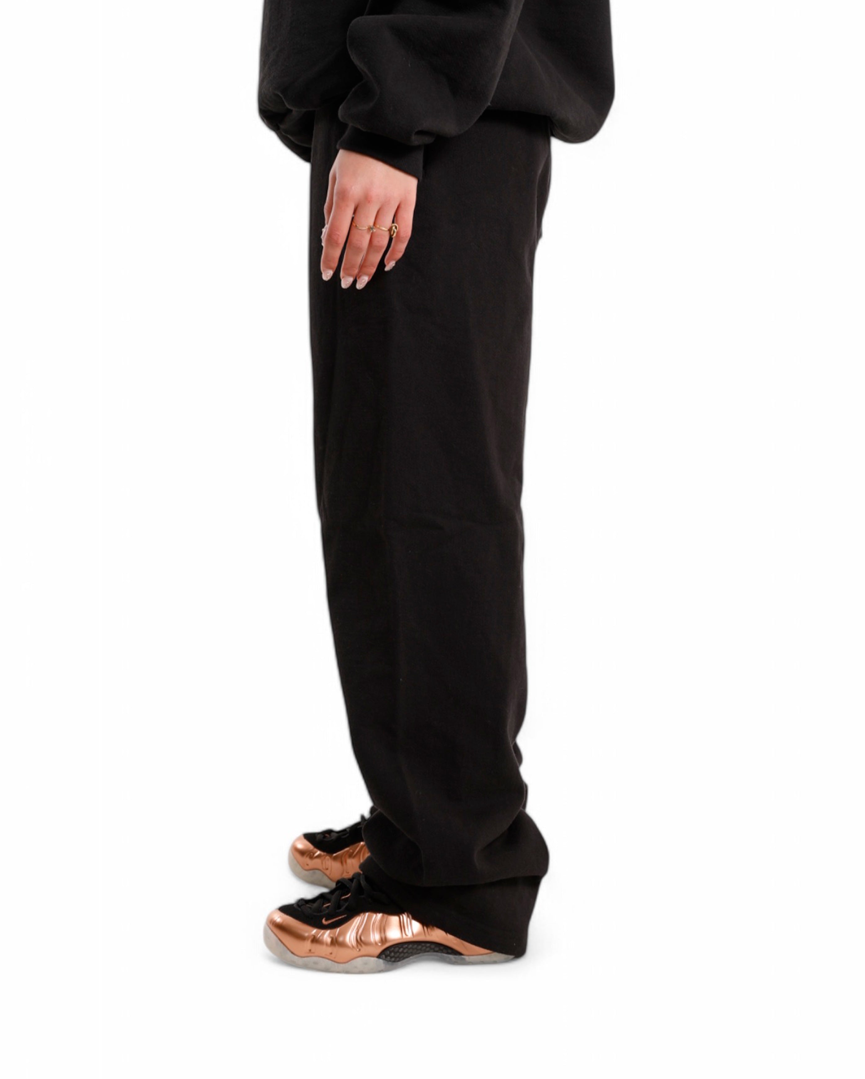 Starcow-Wide Pant Black STW Embroidered-Starcowparis