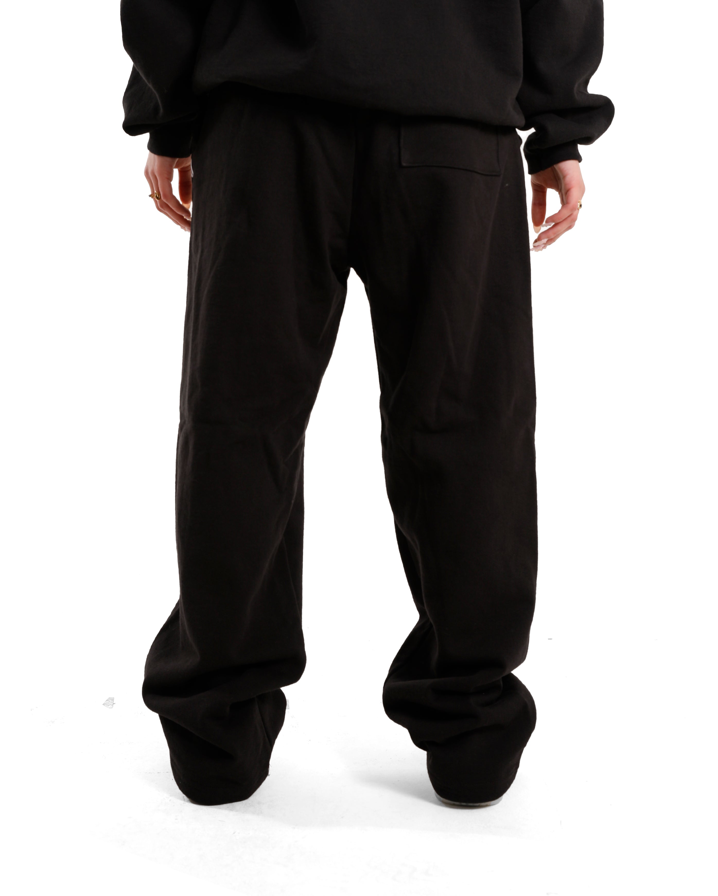 Starcow-Wide Pant Black STW Embroidered-Starcowparis