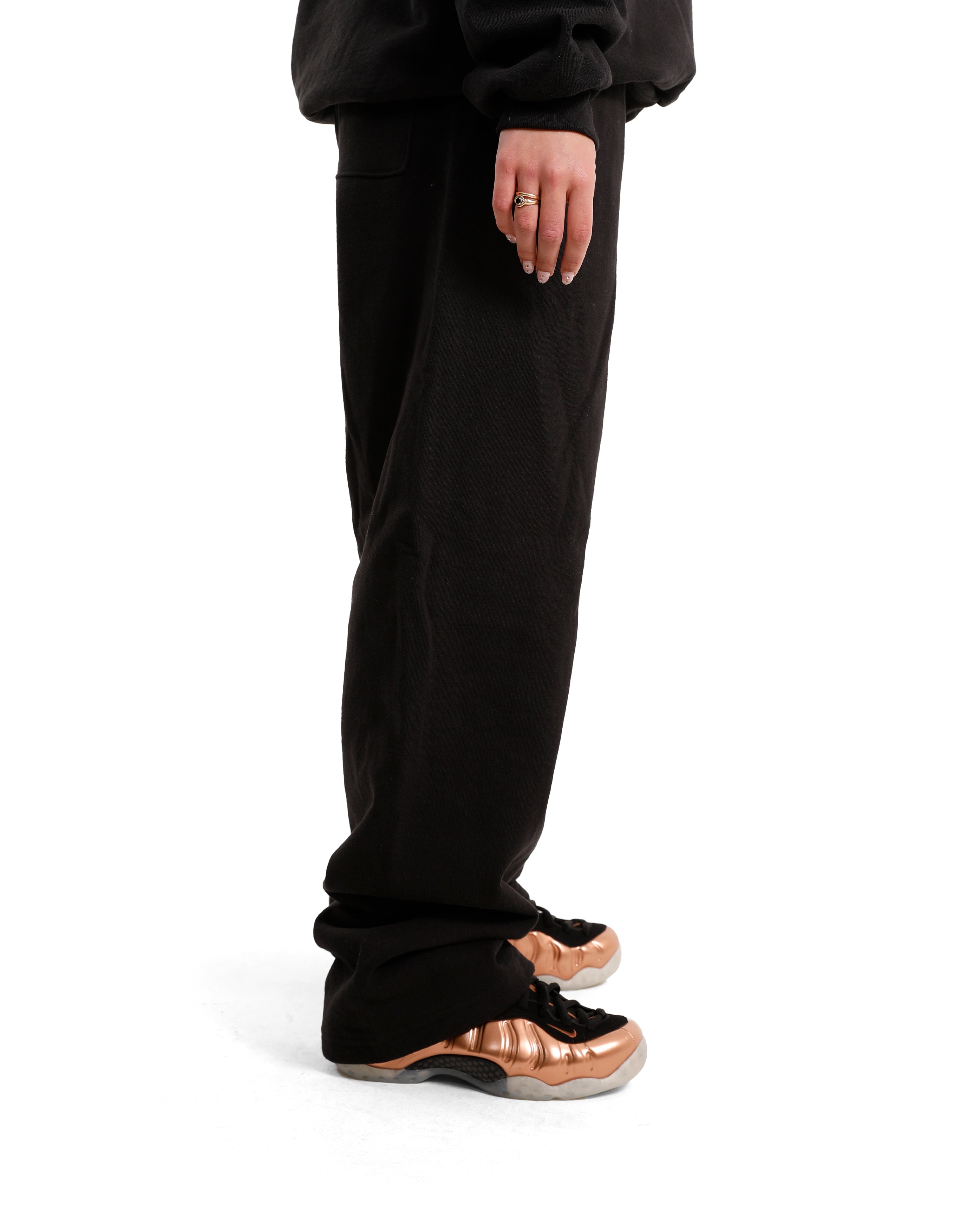Starcow-Wide Pant Black STW Embroidered-Starcowparis