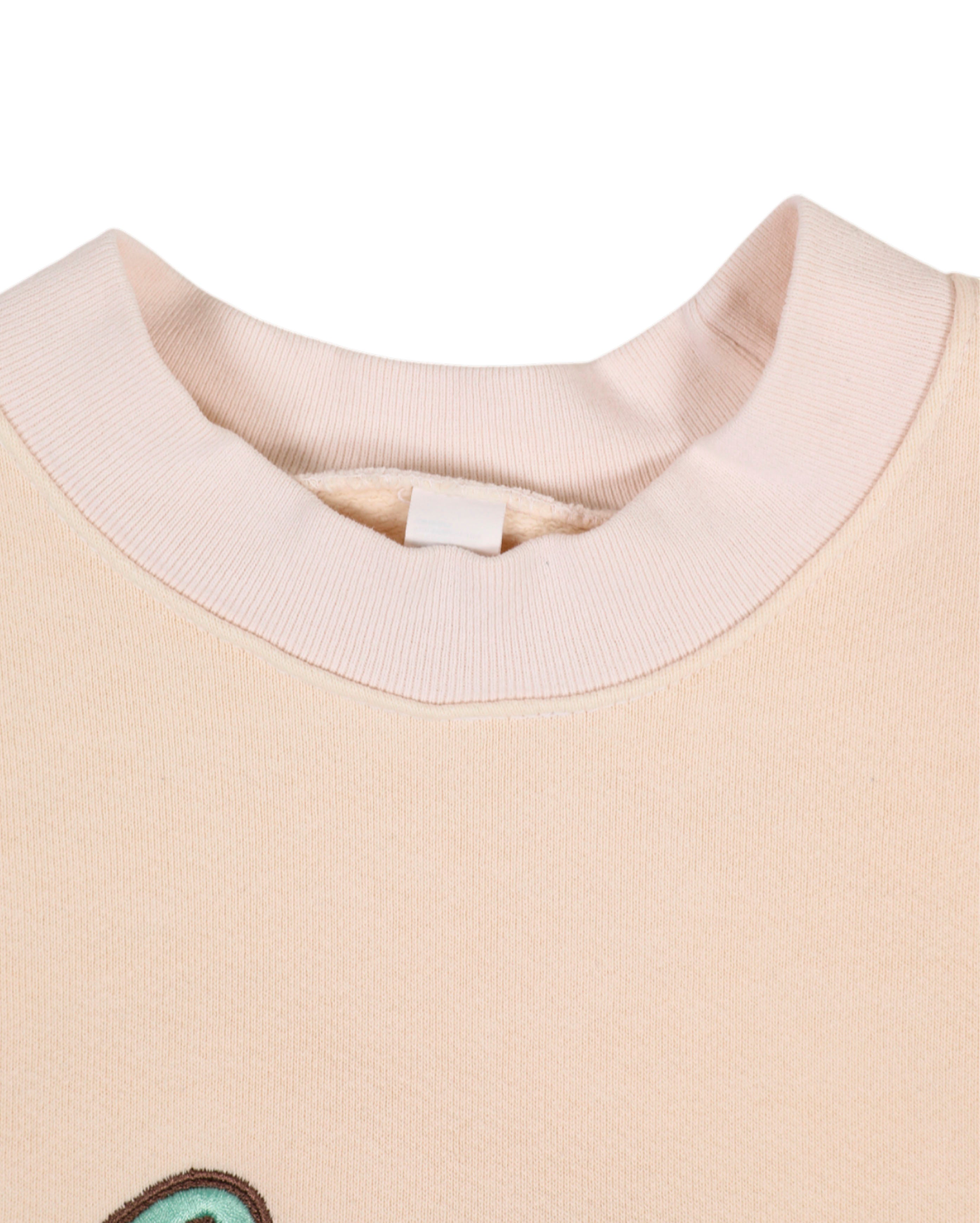 starcow-x With Vivid Color Crewneck Cream-Starcowparis