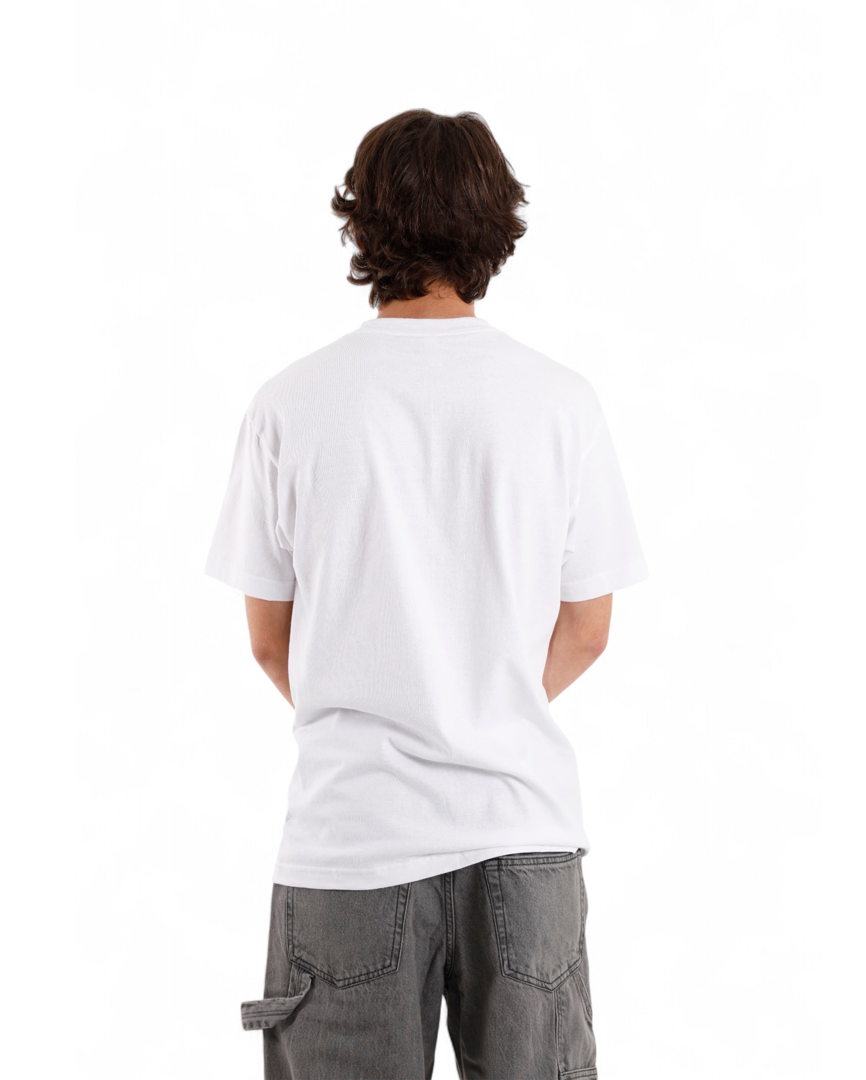 Starcow-x With Vivid Color Deck Tee White Blue-Starcowparis