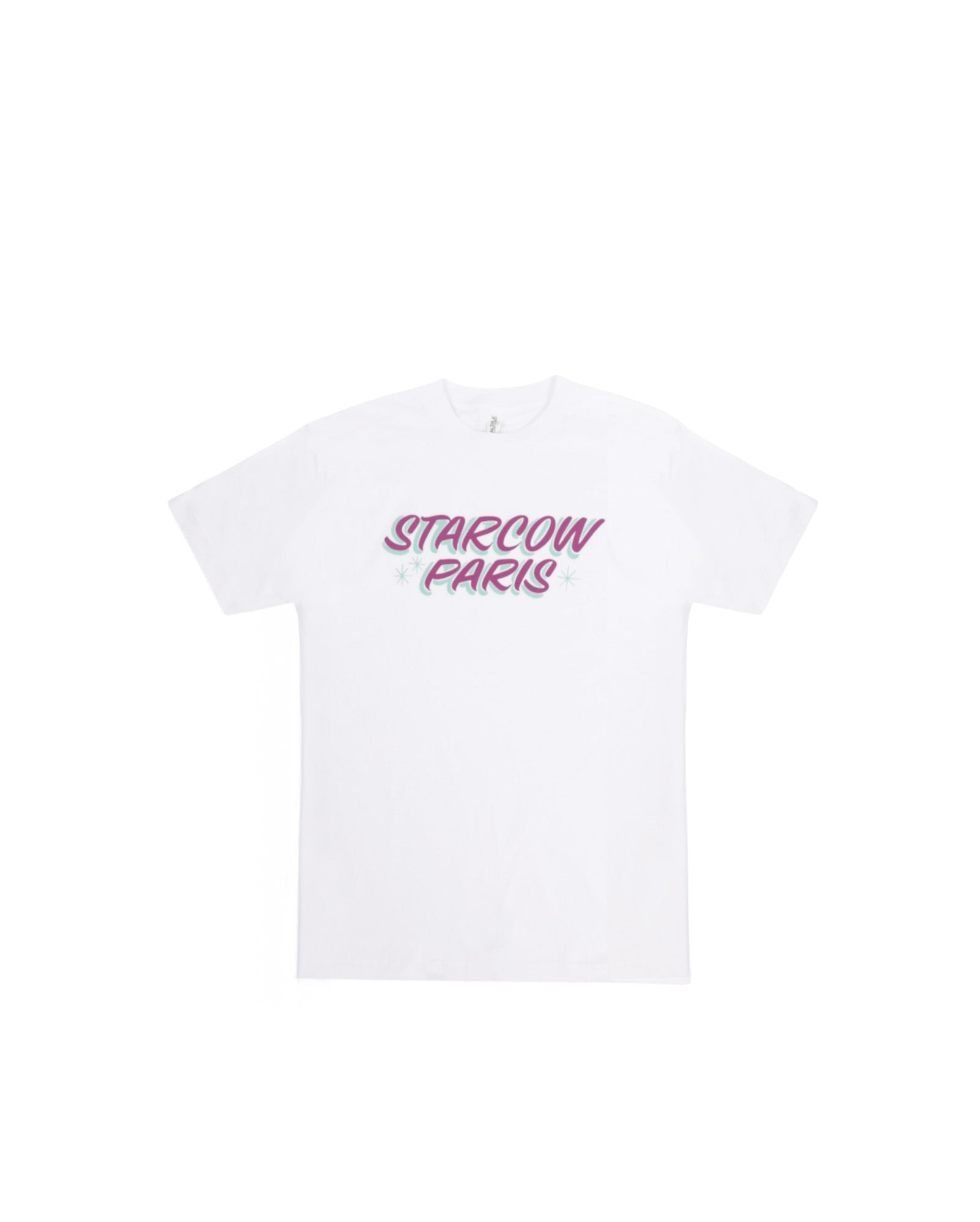 Starcow-x With Vivid Color Deck Tee White Magenta-Starcowparis