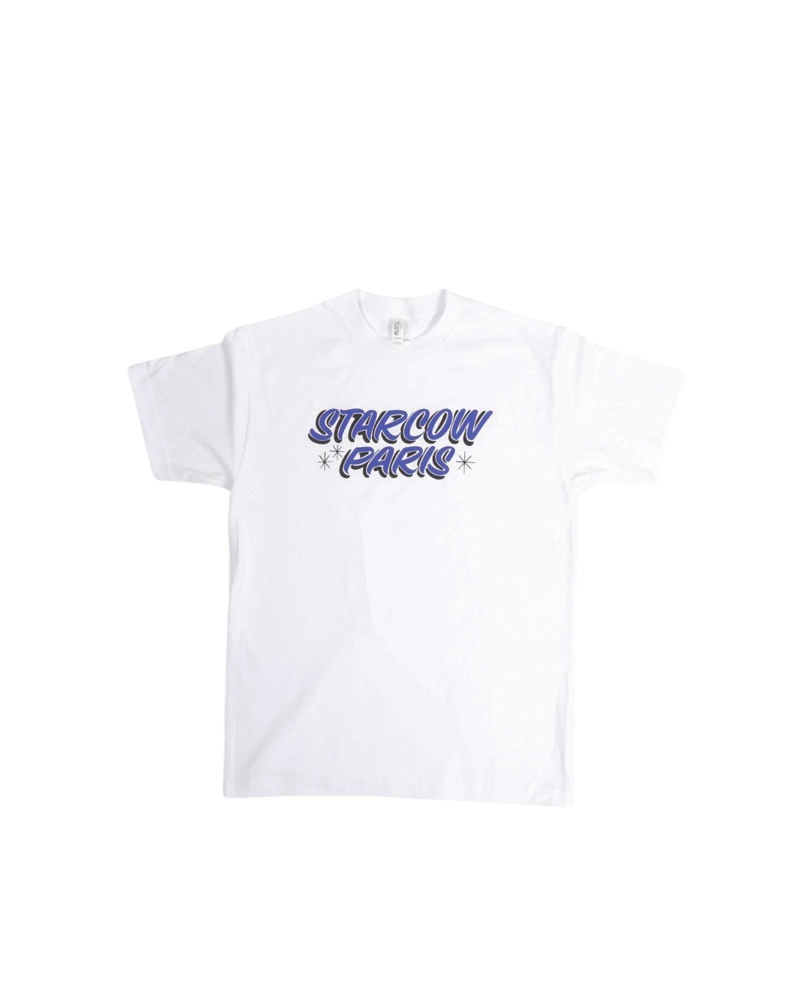 Starcow-x With Vivid Color Deck Tee White Blue-Starcowparis