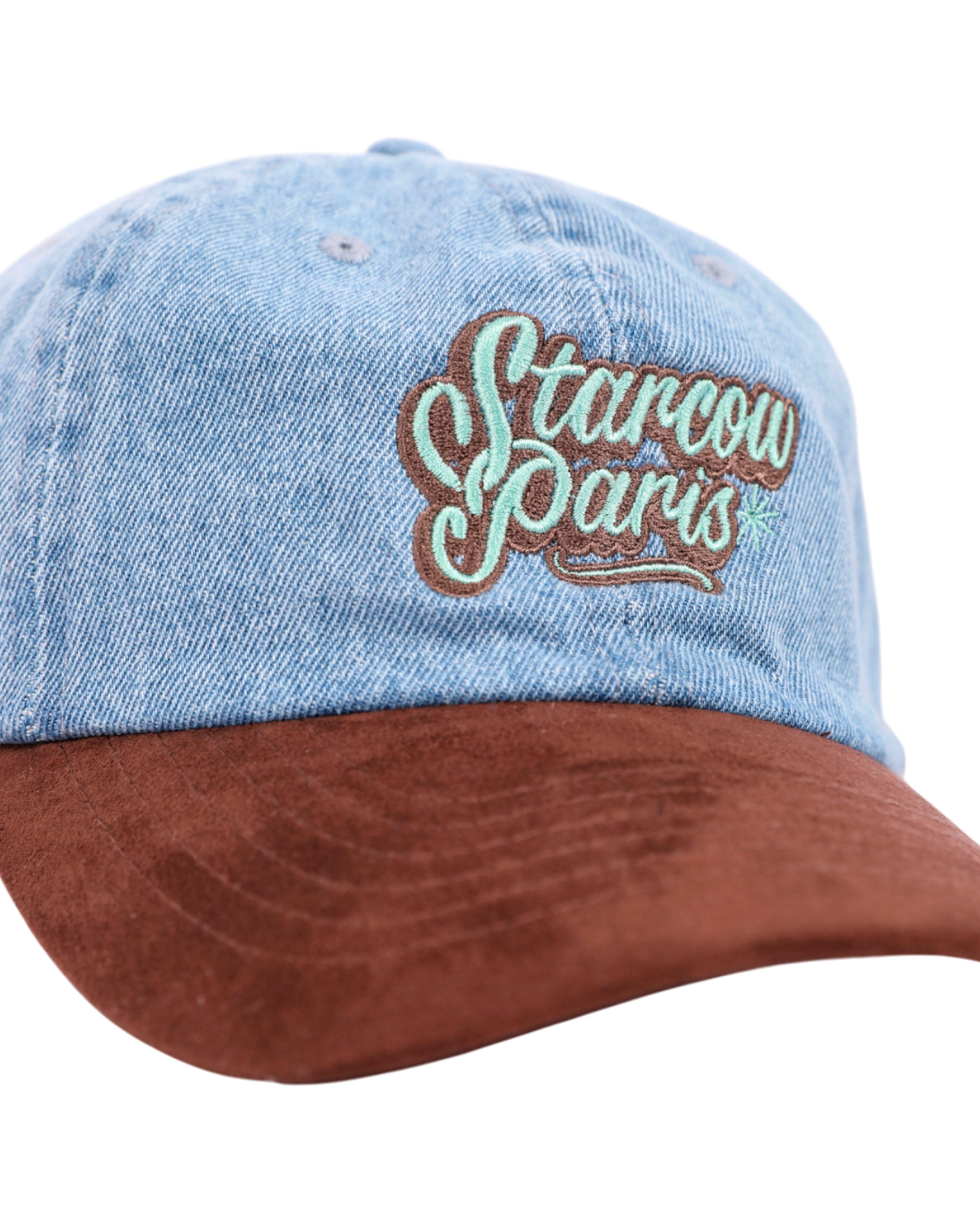 starcow-x With Vivid Color baseball cap Denim / Daim Brown Mint-Starcowparis