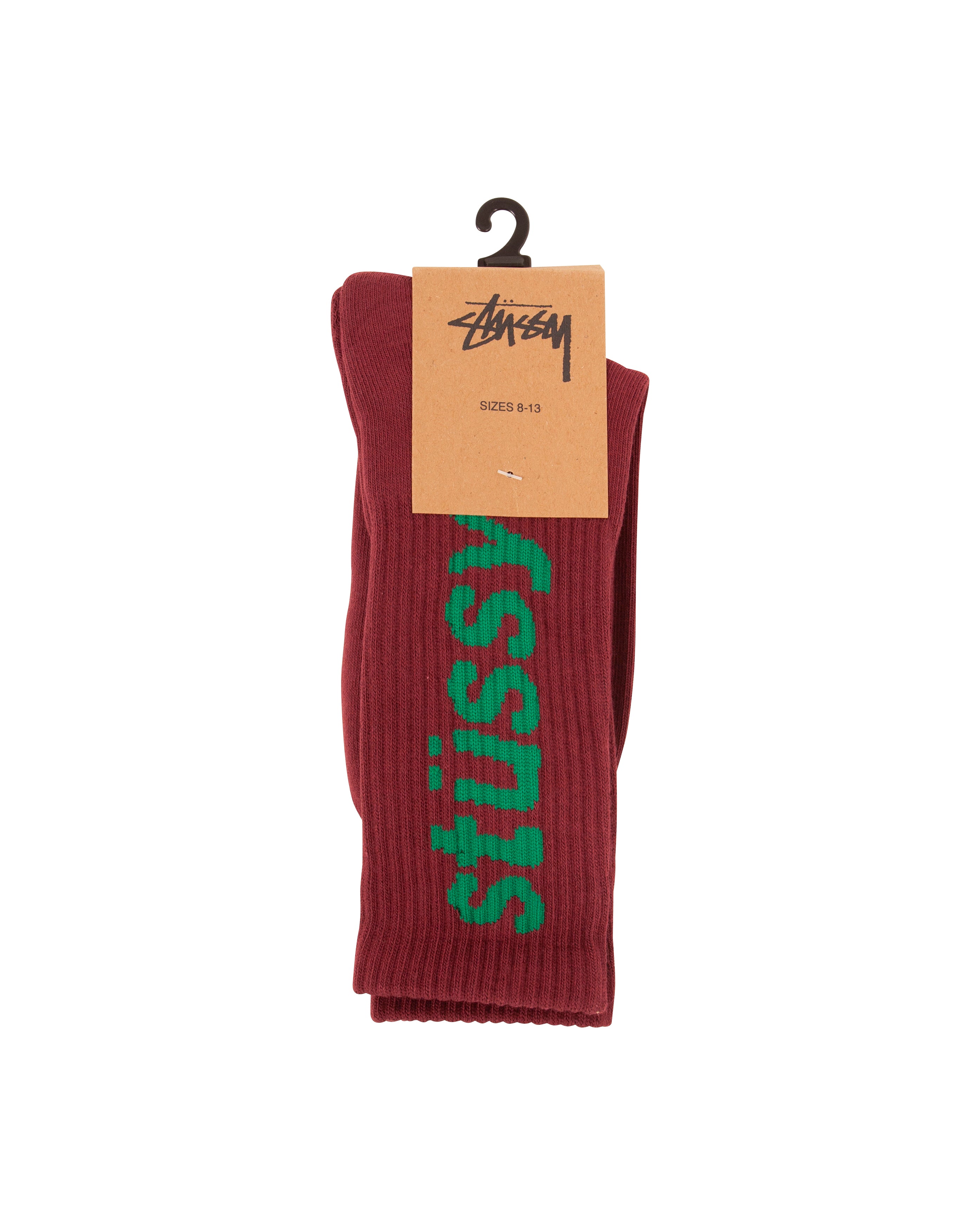 Helvetica Crew Socks Wine - Starcowparis - 1