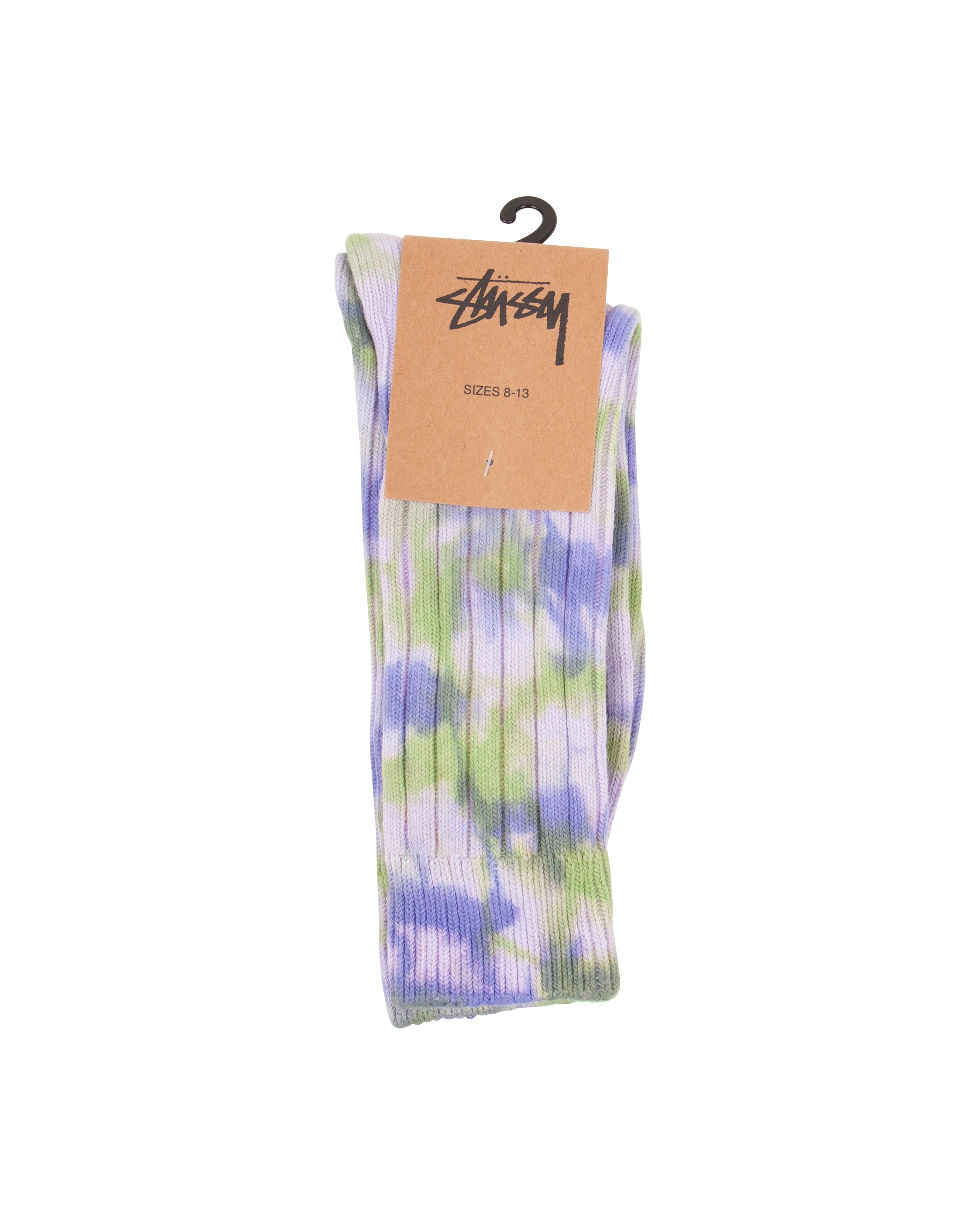 Multi Dyed Ribbed Socks Purple - Starcowparis - 1