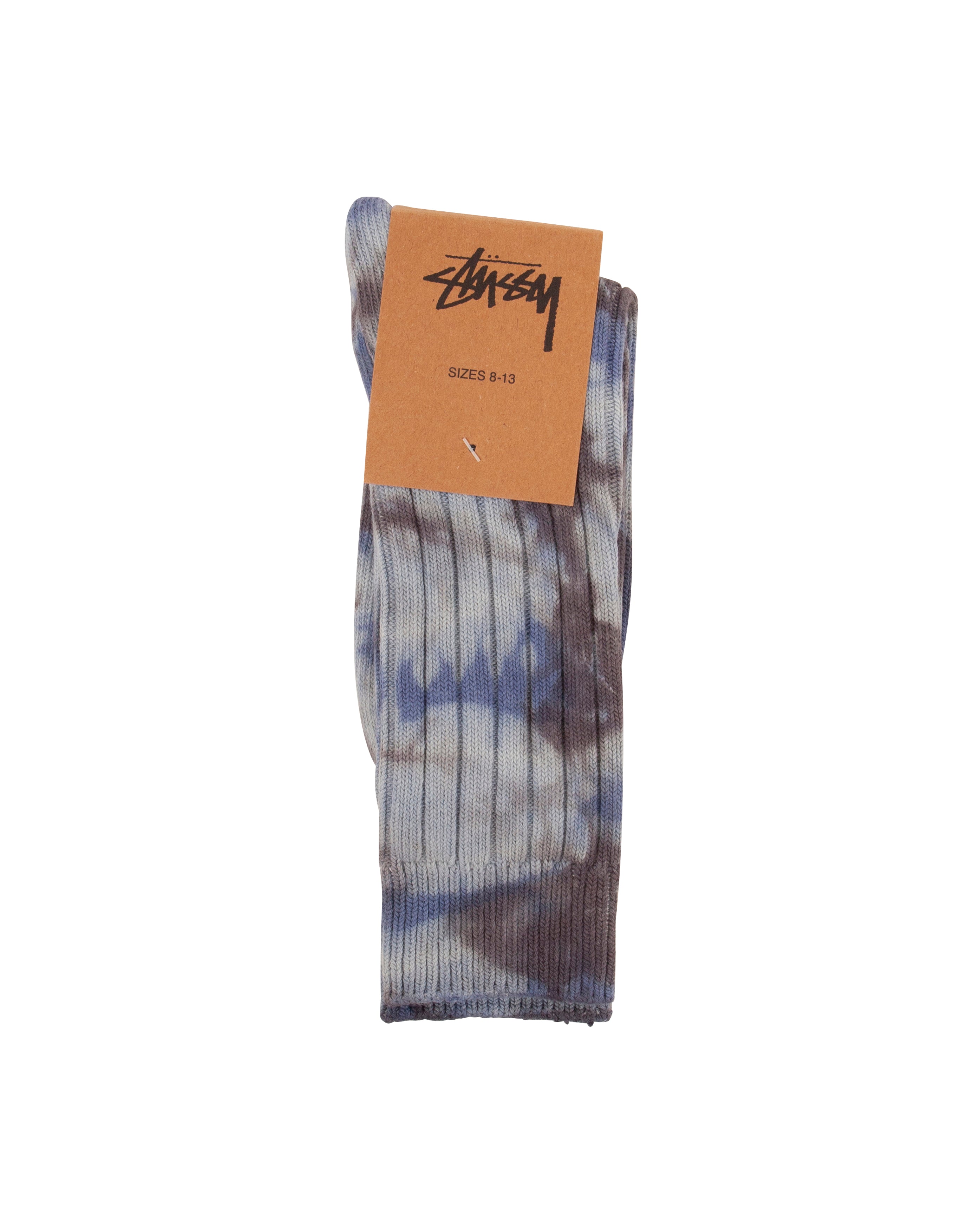 Multi Dyed Ribbed Socks Steel - Starcowparis - 1