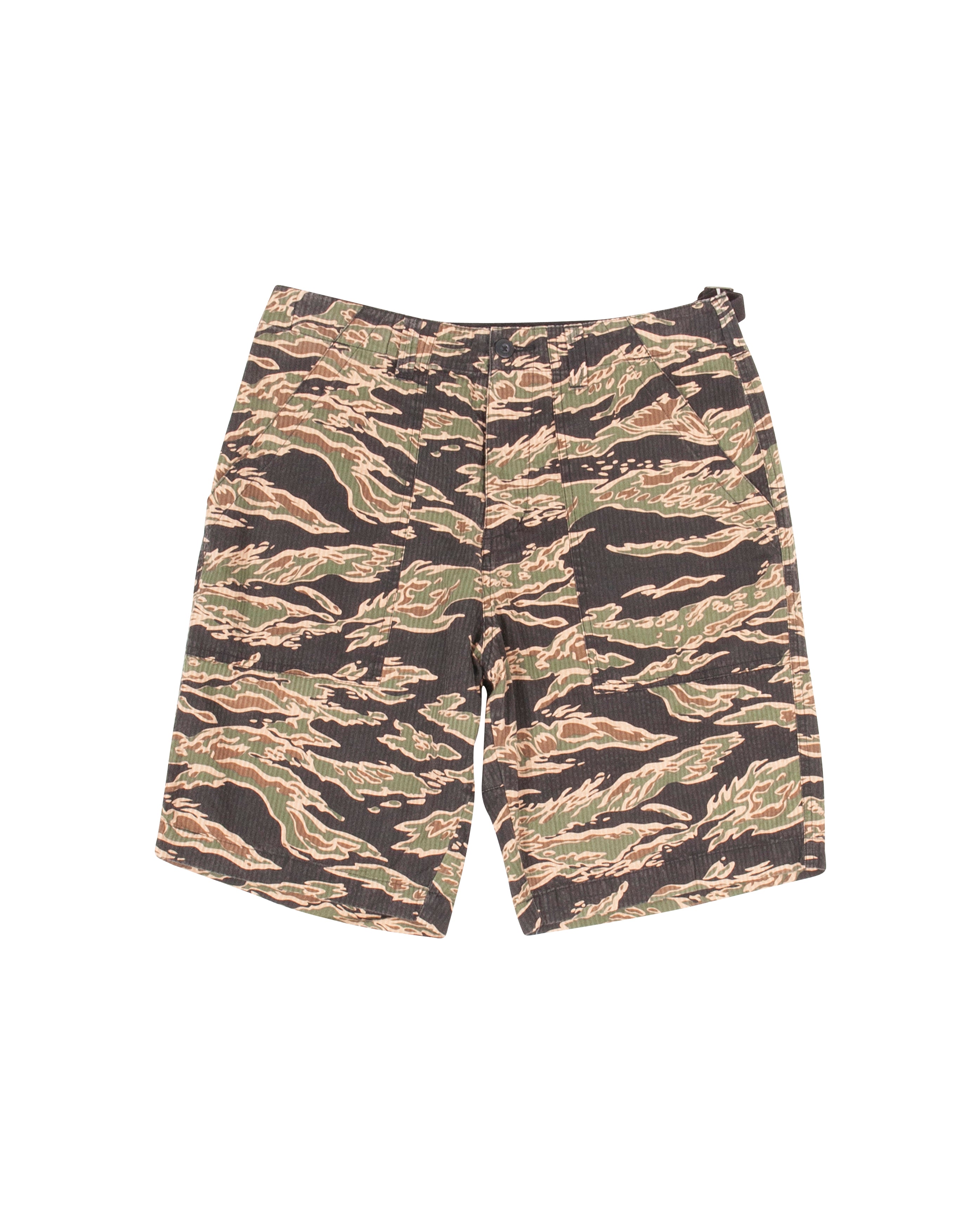Seersucker Military Shorts Camo