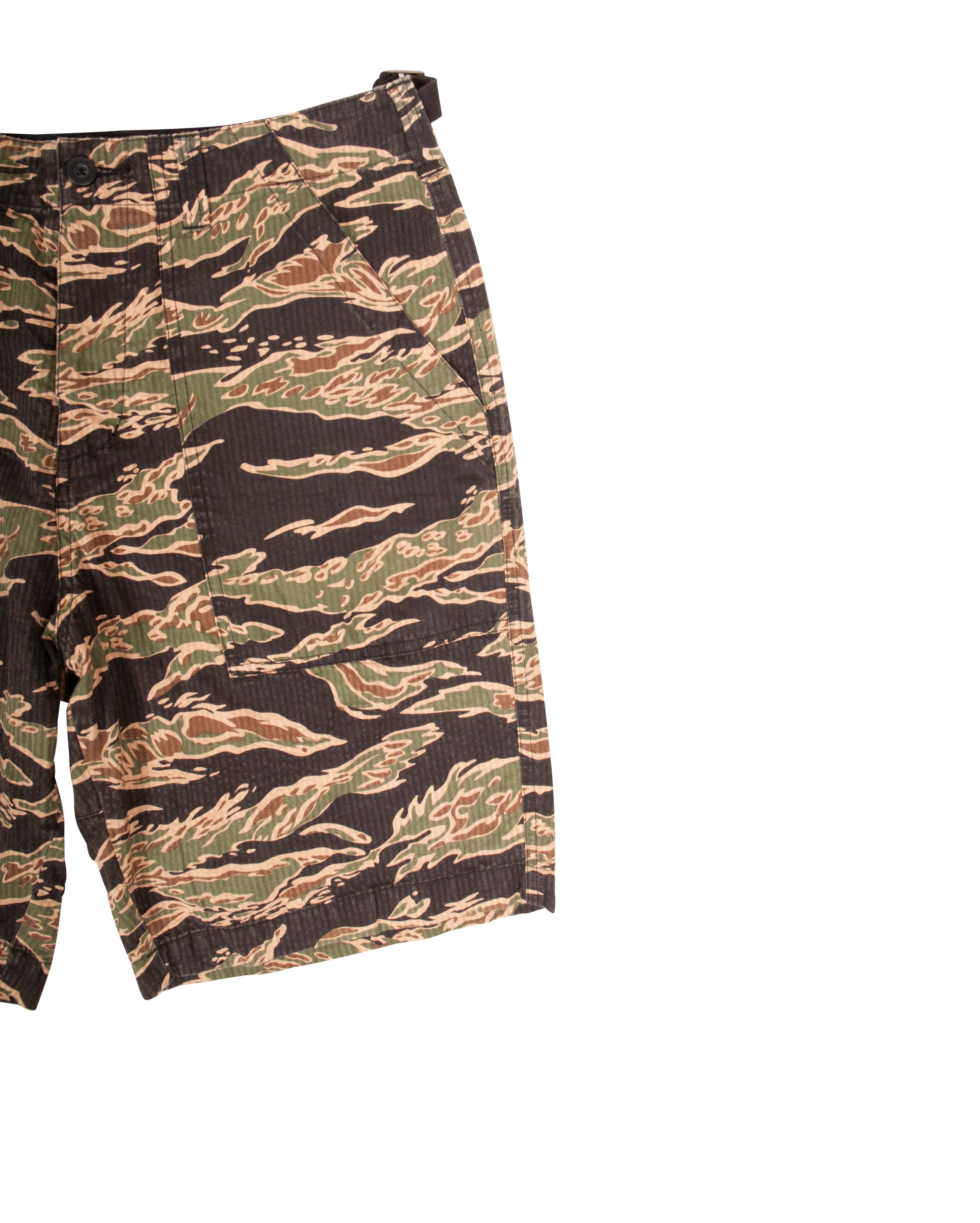 Seersucker Military Shorts Camo