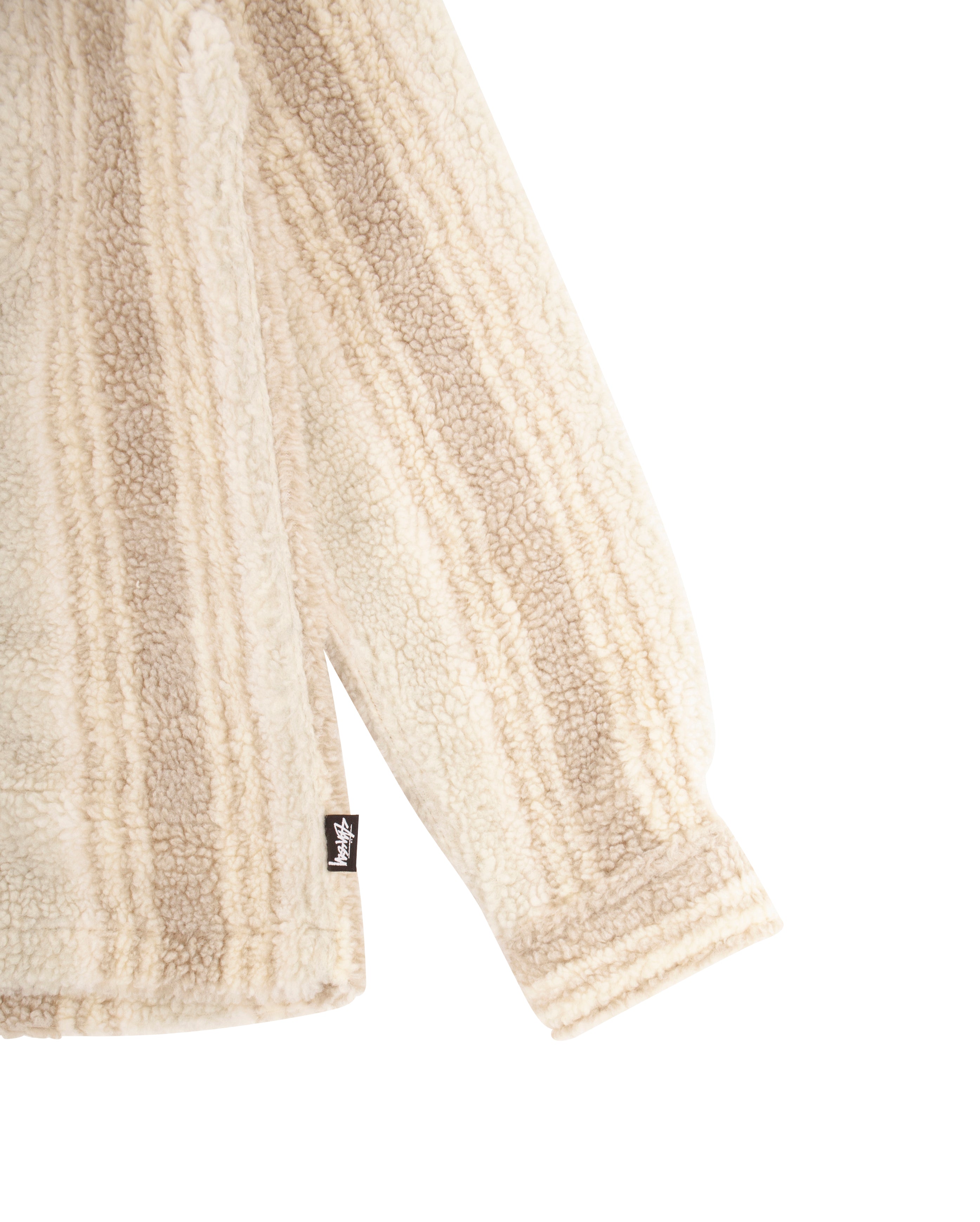 Stripe Sherpa Shirt Natural