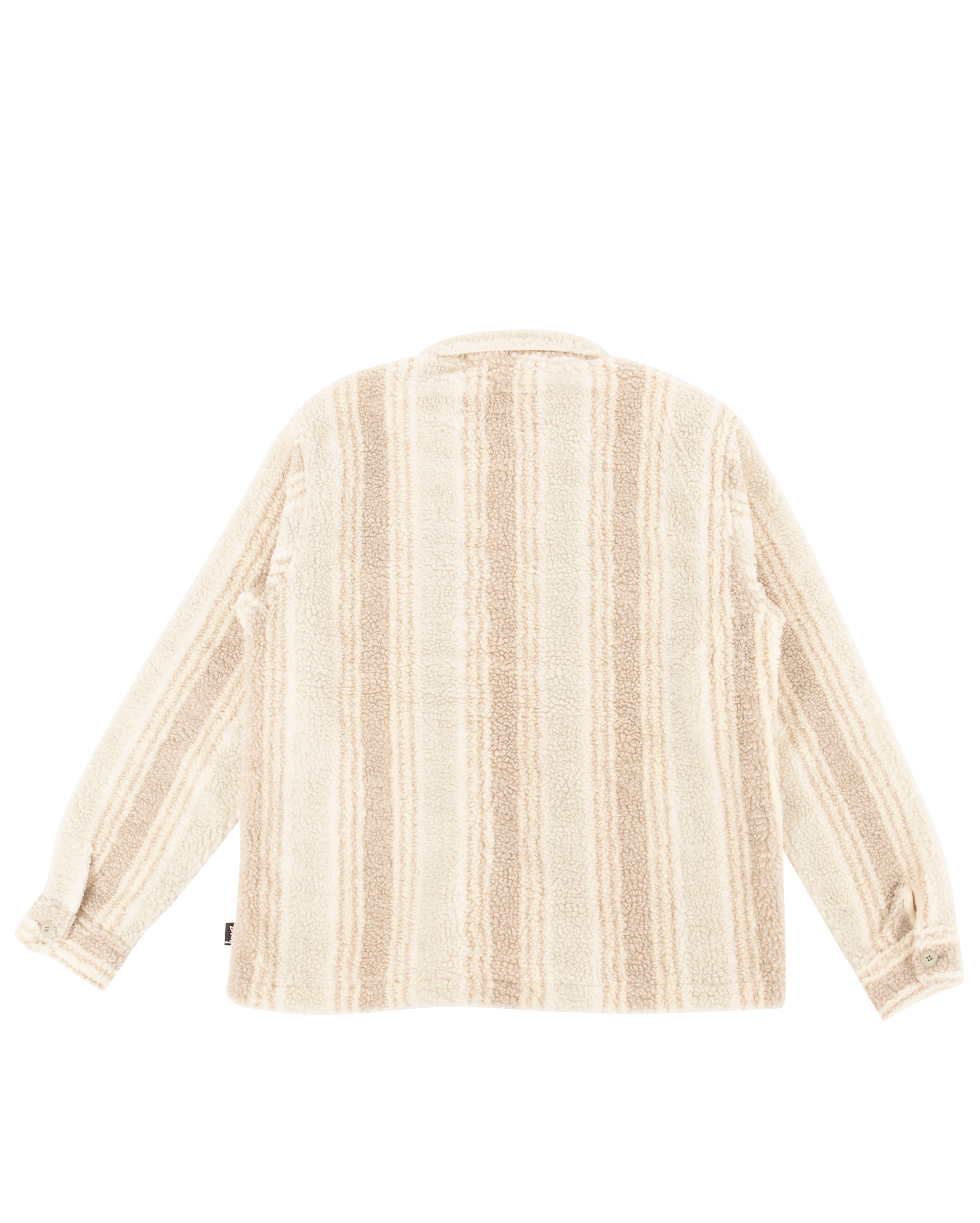 Stripe Sherpa Shirt Natural