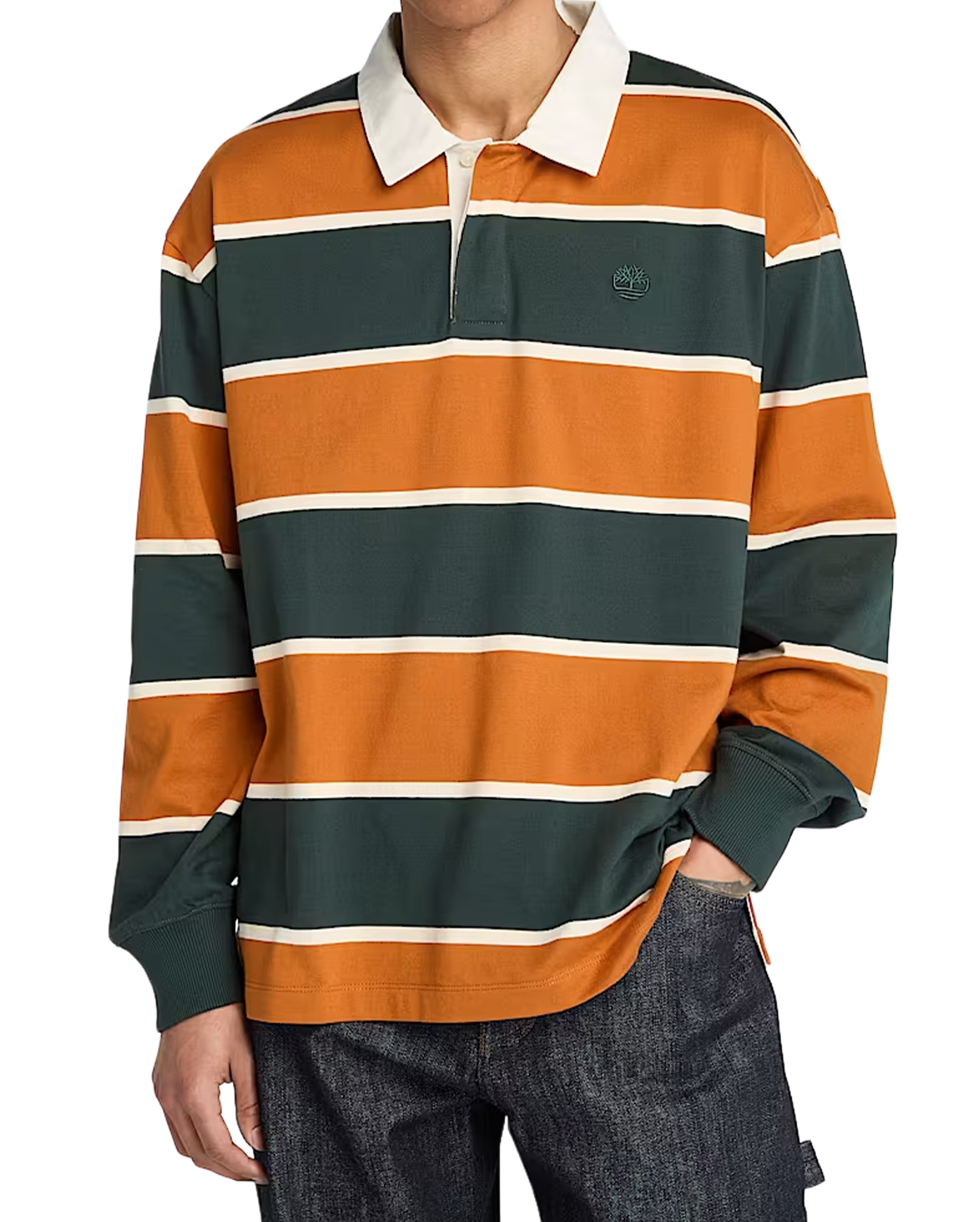Rugby Polo Shirt Brown Dark Green - Starcowparis - 2