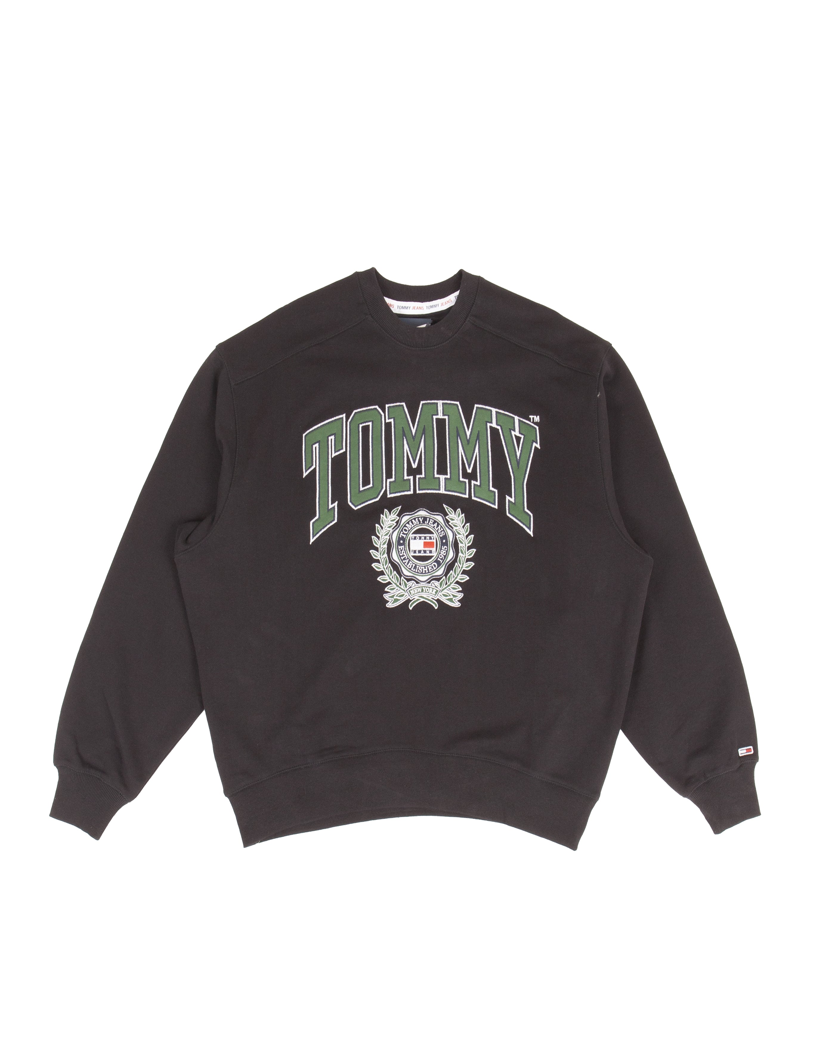 Boxy College Crewneck Black