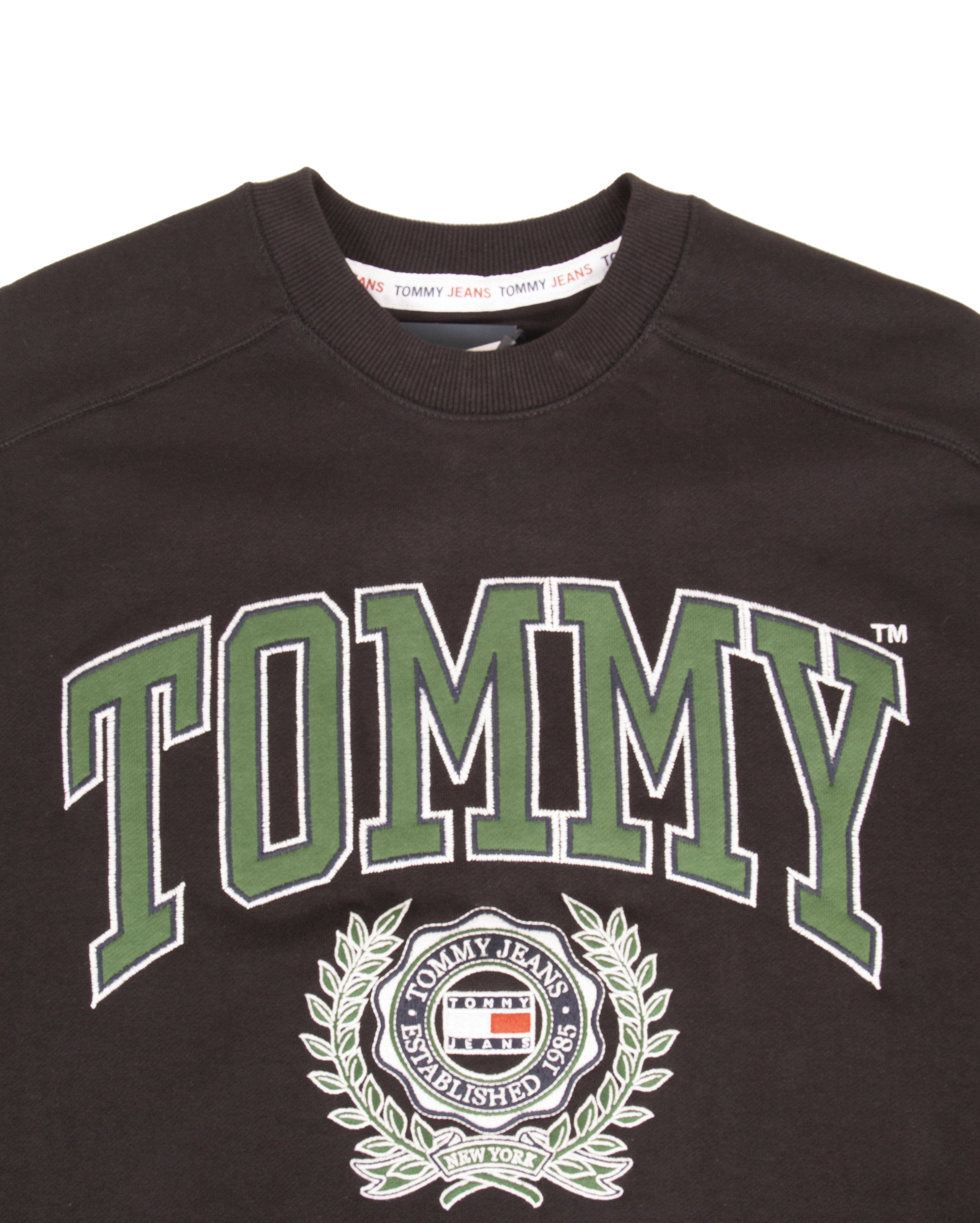 Boxy College Crewneck Black