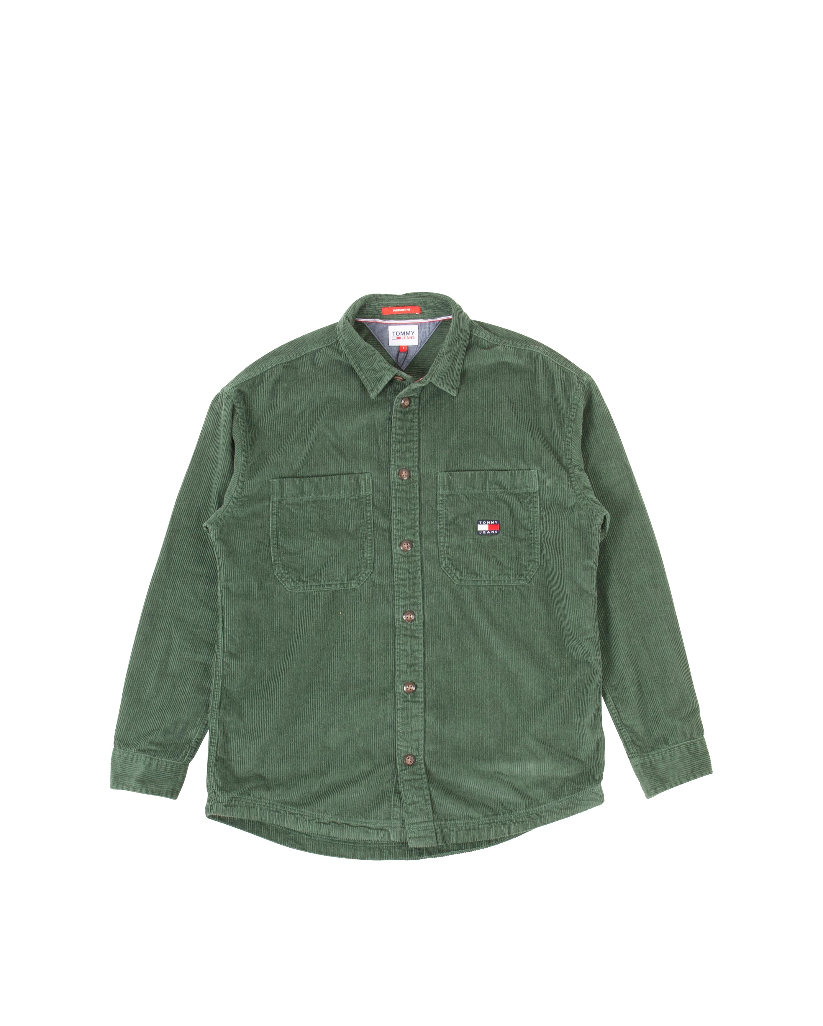 Casual Corduroy Shirt Green