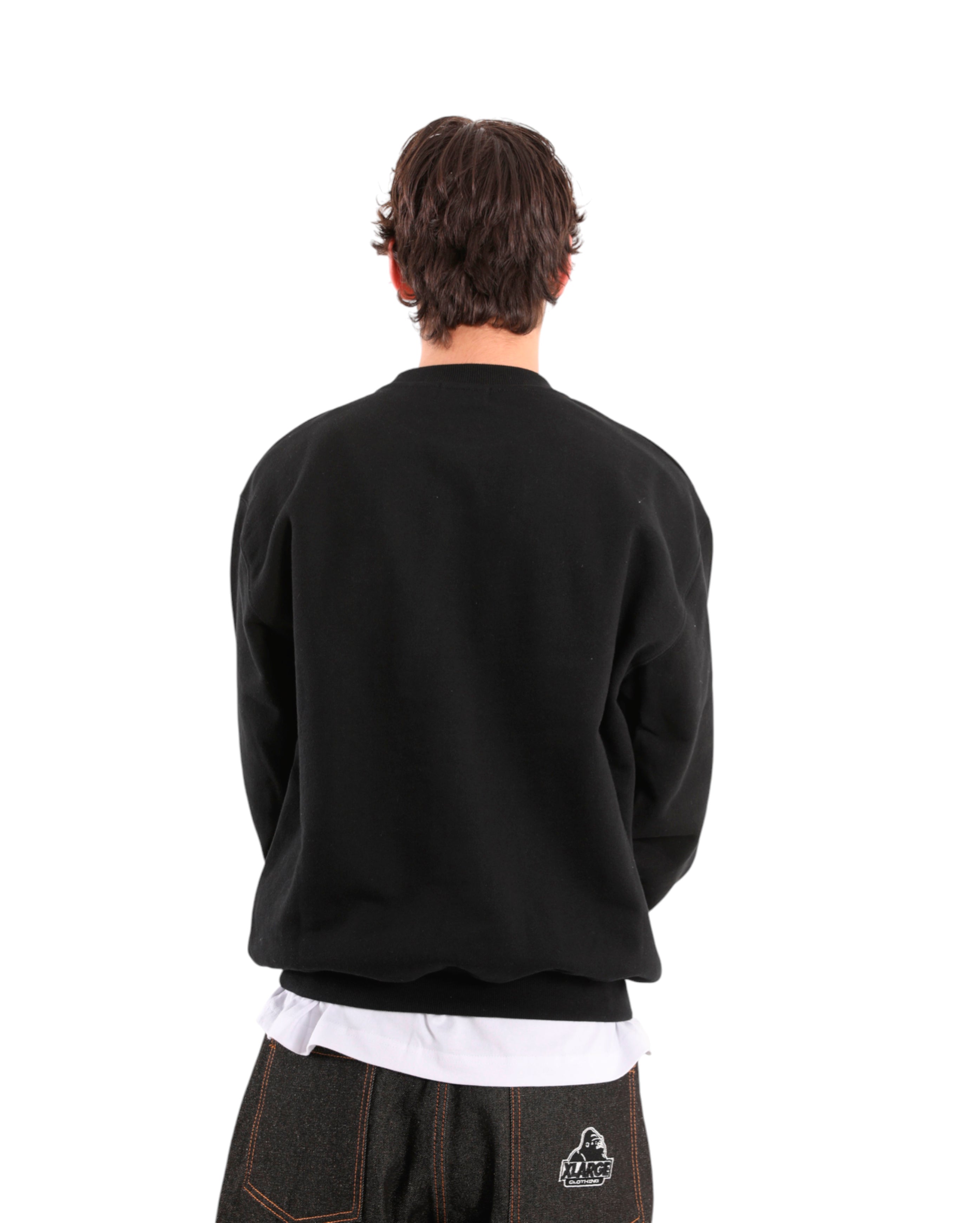 Chenille Standard Logo Crewneck Sweatshirt Black - Starcowparis - 2