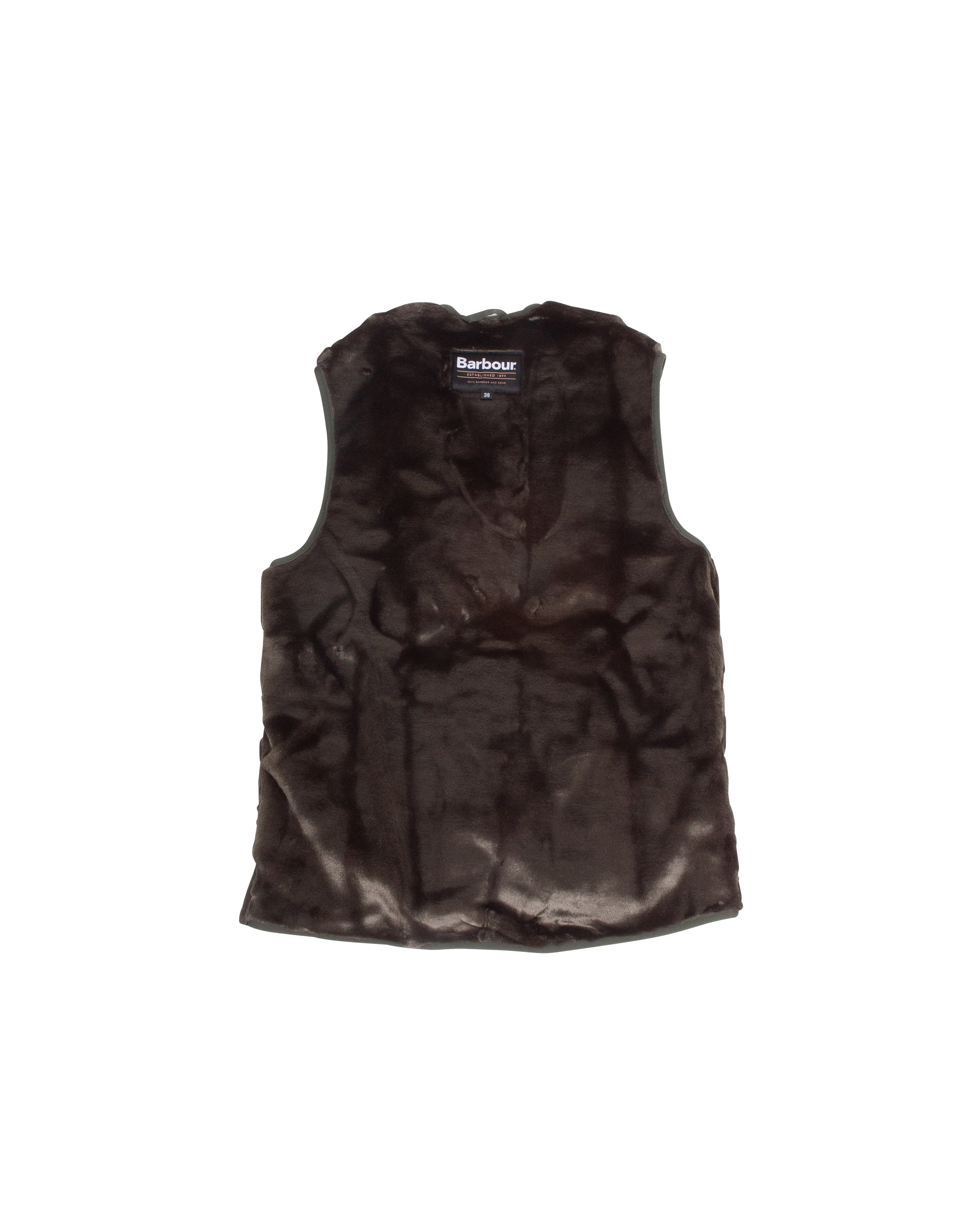 Warm Pile Waistcoat Zip In Liner Sage - Starcowparis