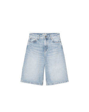 Belmont Short Blue Heavy Worn Bleach Femme