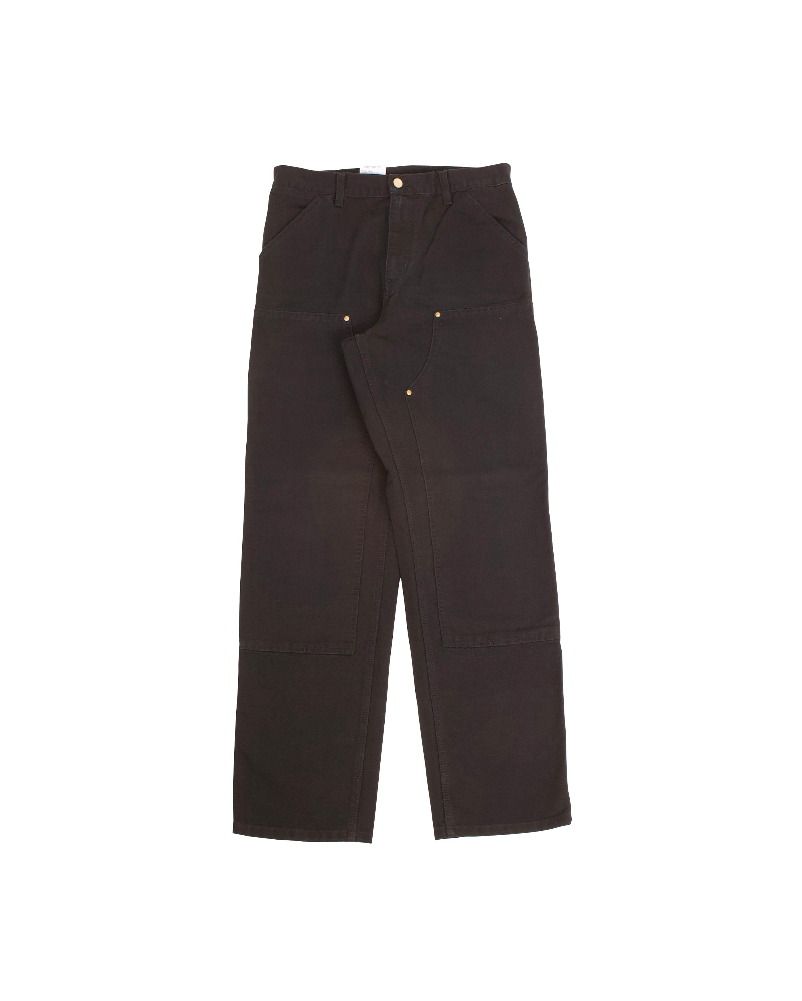Double Knee Pant Black Aged Canvas - Starcowparis