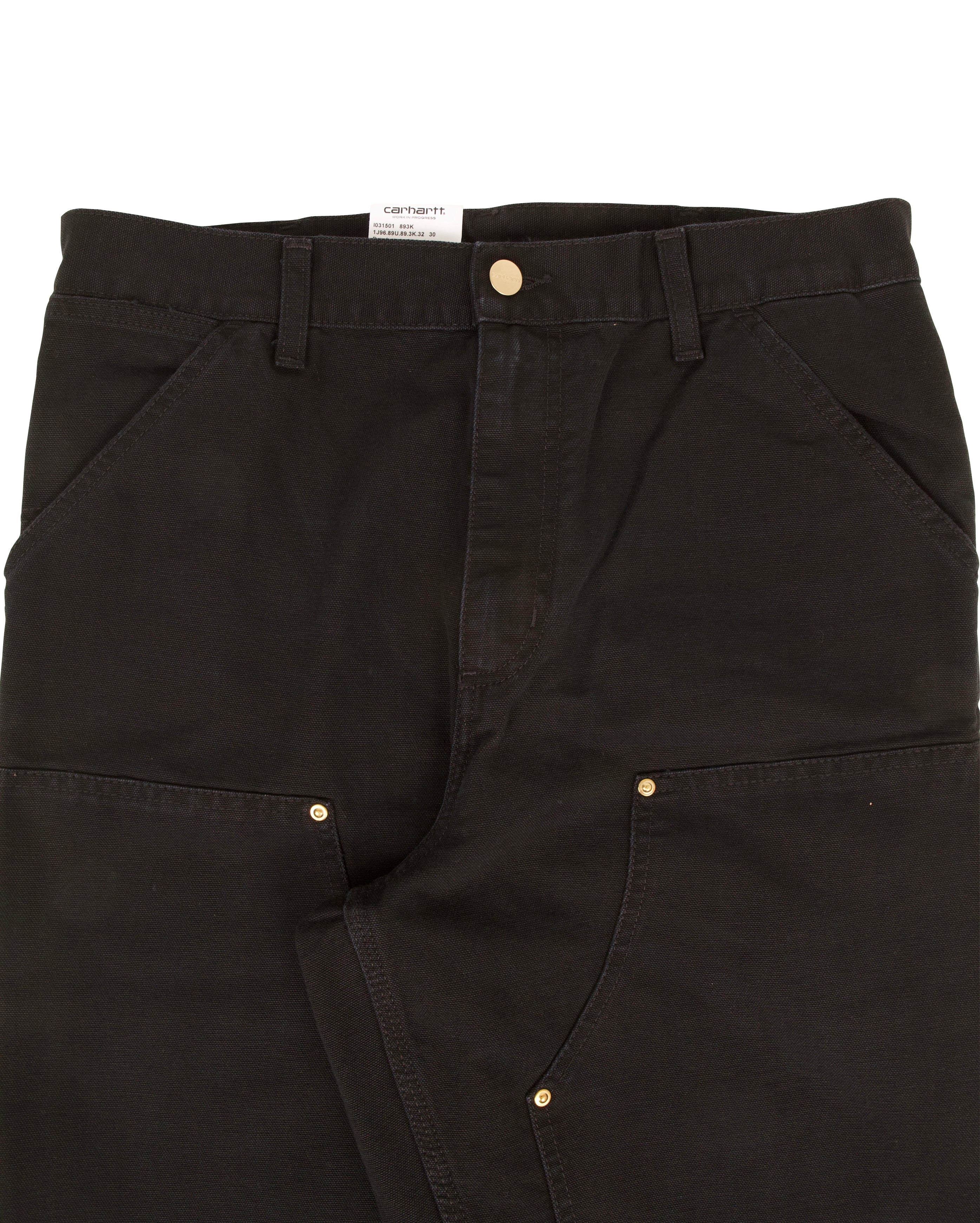 Double Knee Pant Black Aged Canvas - Starcowparis