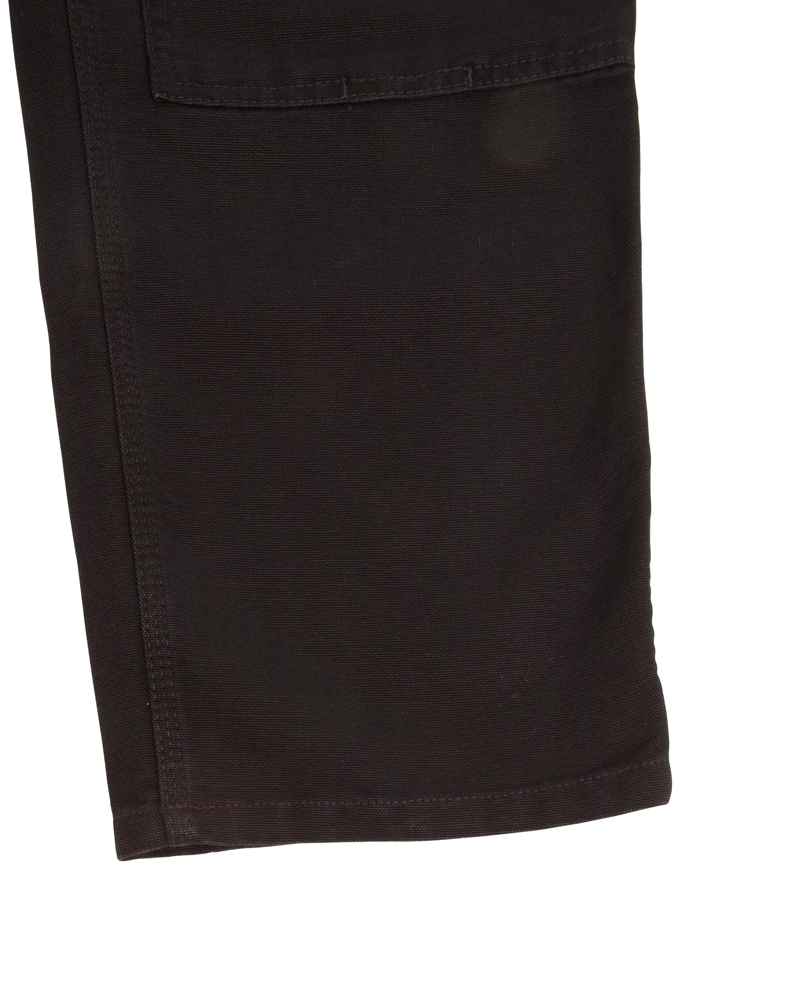 Double Knee Pant Black Aged Canvas - Starcowparis