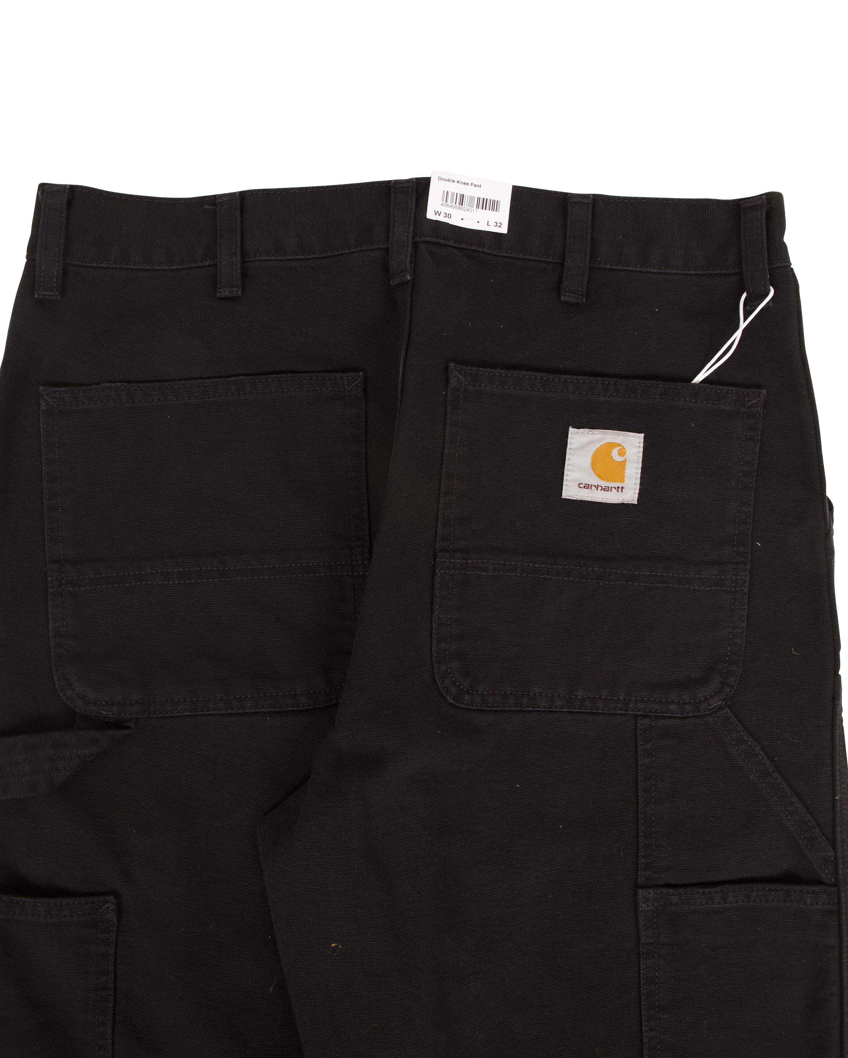 Double Knee Pant Black Aged Canvas - Starcowparis