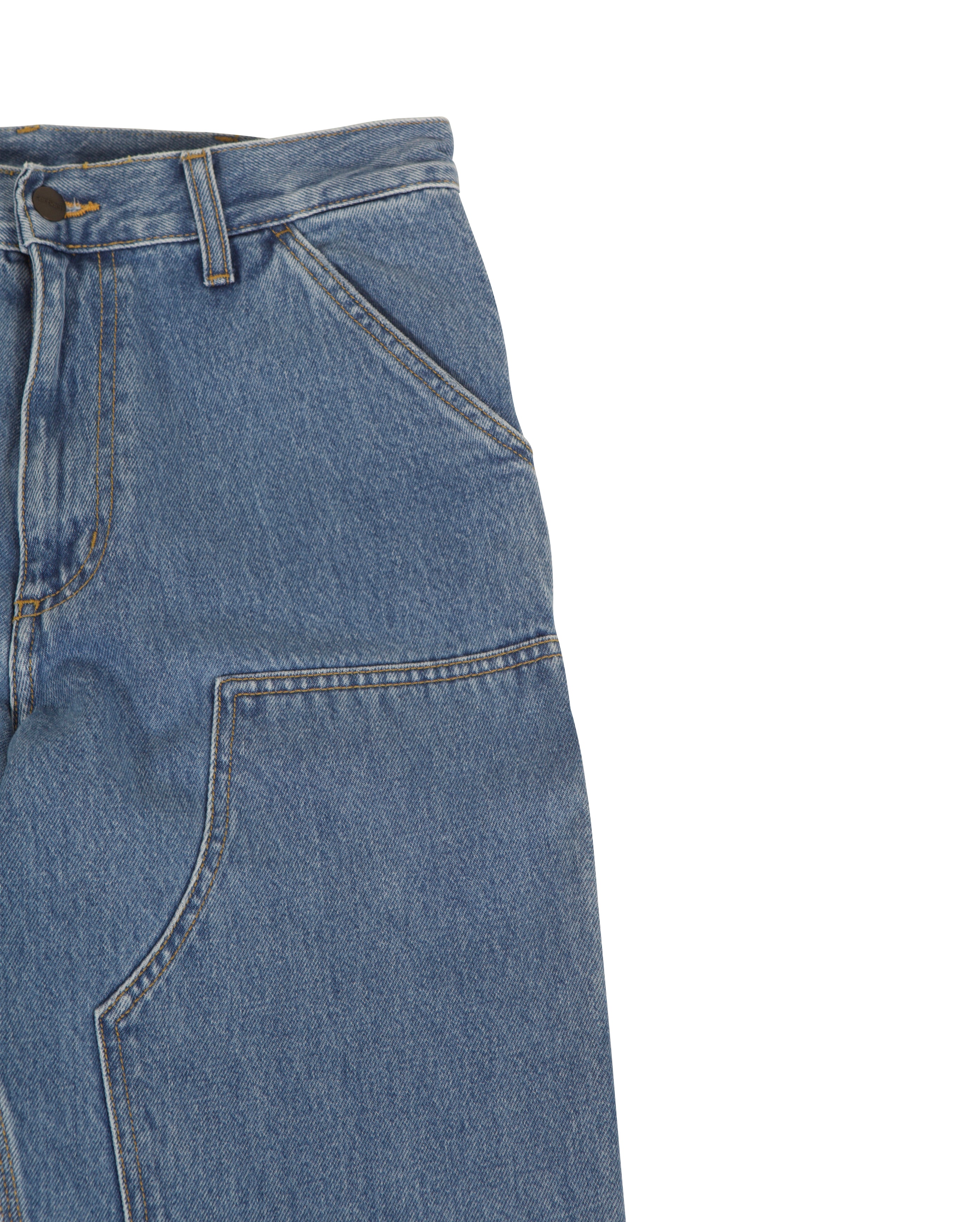 Double Knee Pant Blue Stone Bleached - Starcowparis