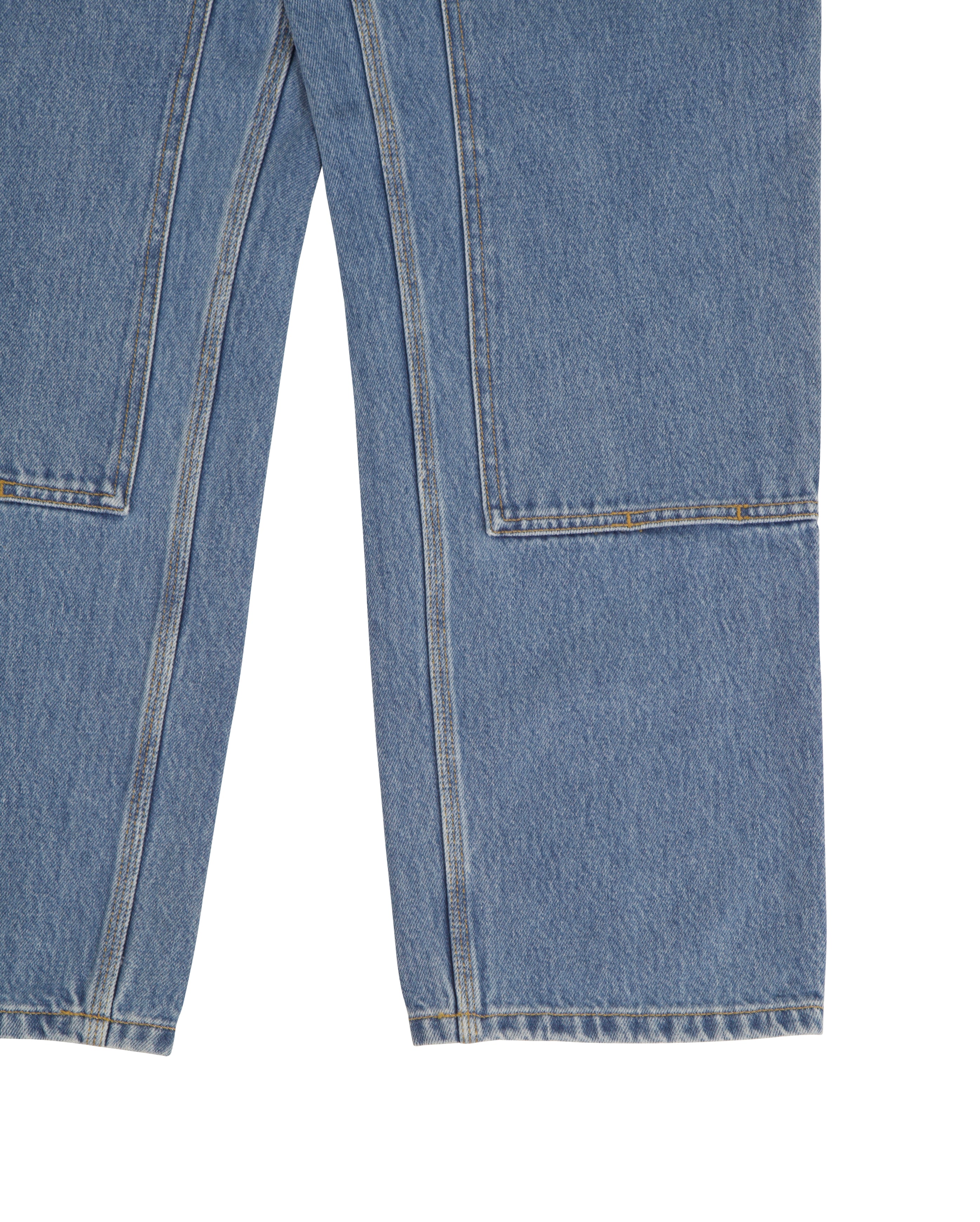 Double Knee Pant Blue Stone Bleached - Starcowparis