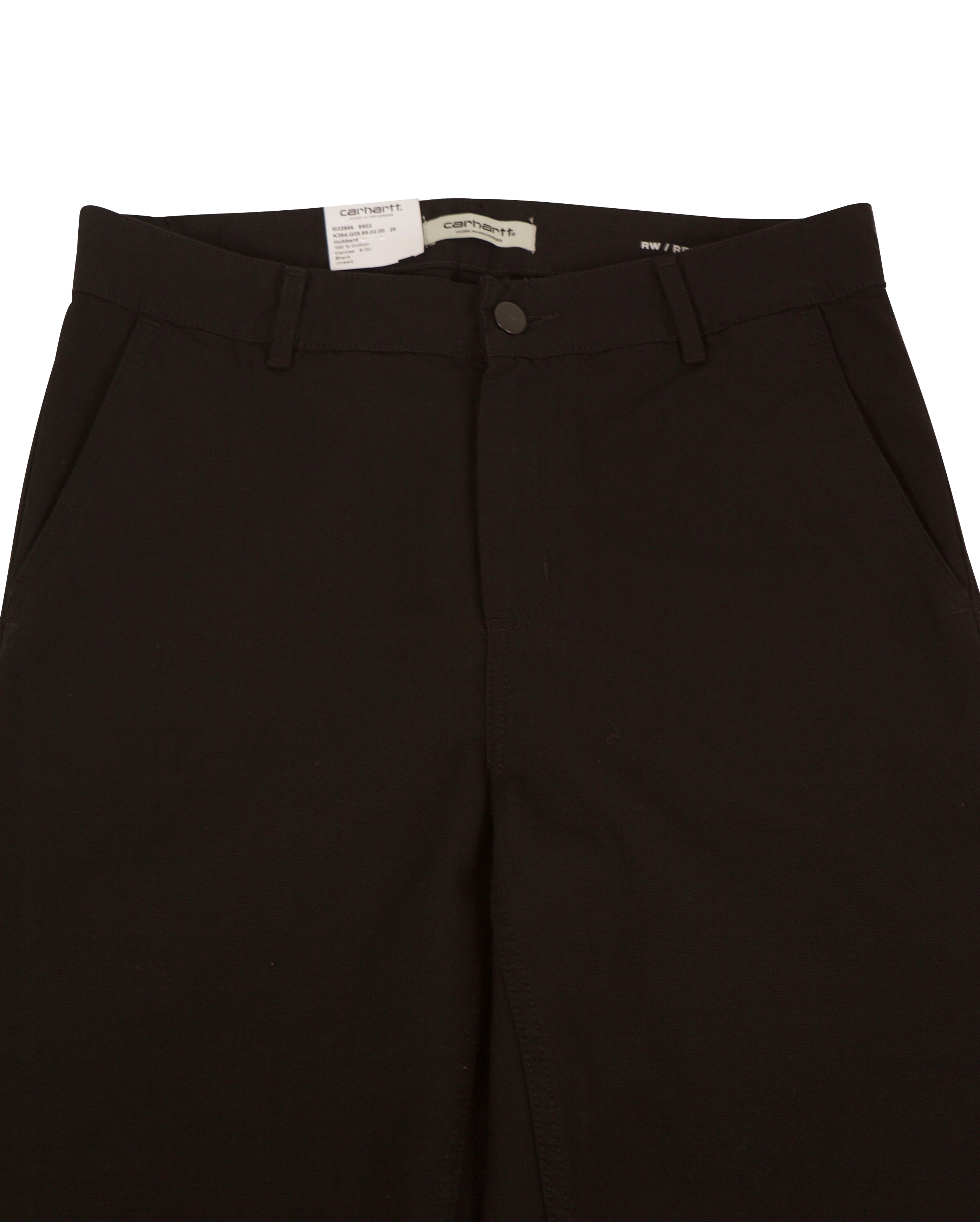 W Pierce Pant Straight Hubbard Canvas Black Rinsed - Starcowparis