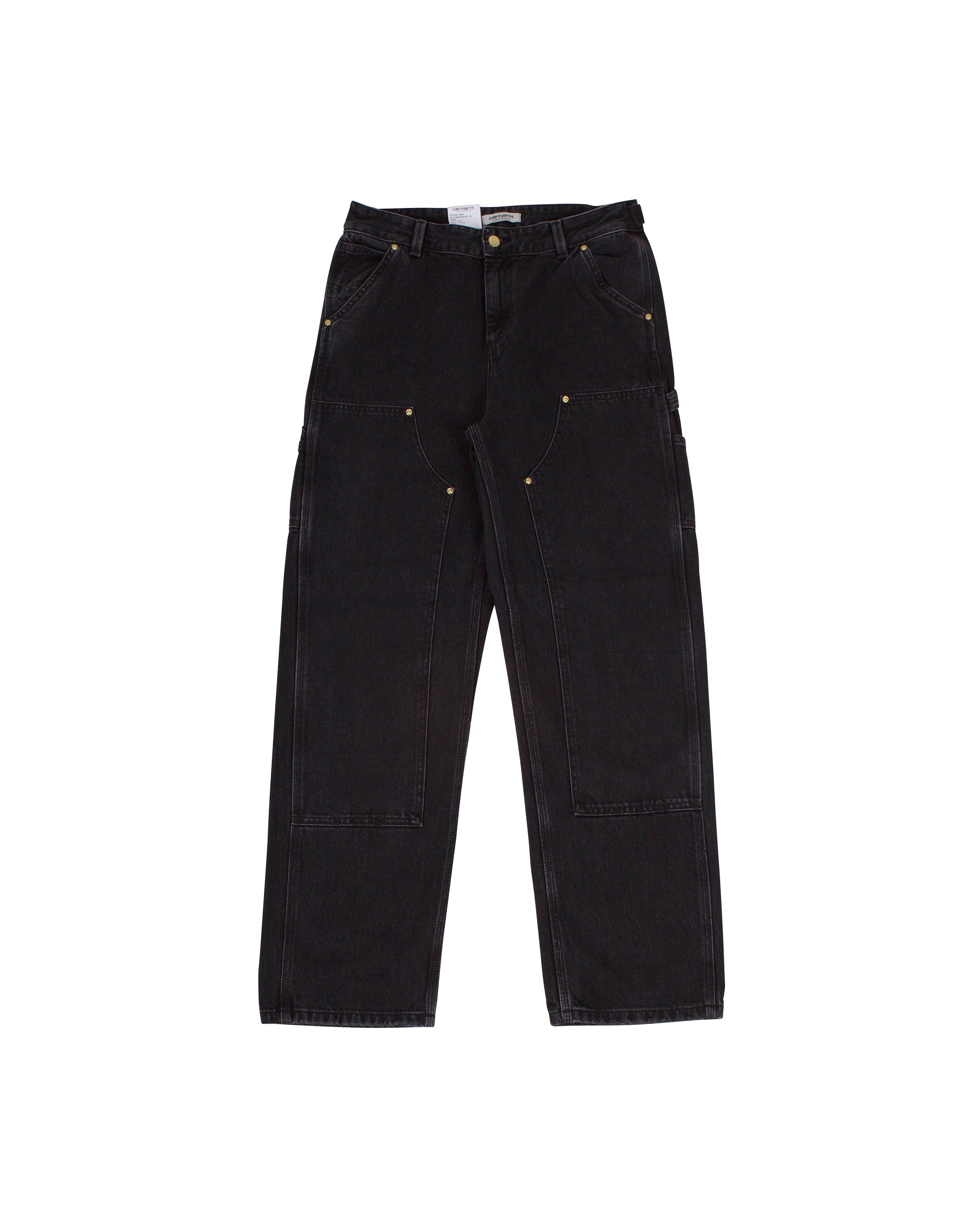 W Nashua Double Knee Pant Smith Denim Black Stone Washed - Starcowparis