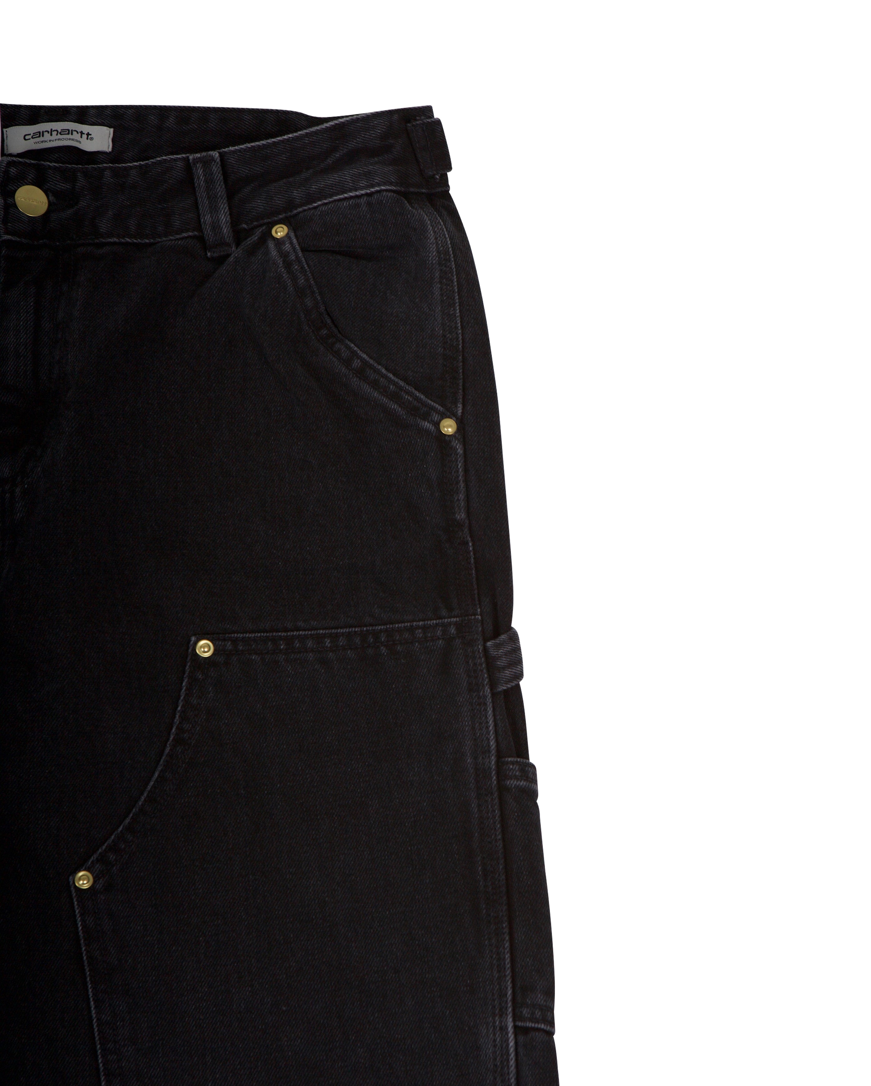 W Nashua Double Knee Pant Smith Denim Black Stone Washed - Starcowparis
