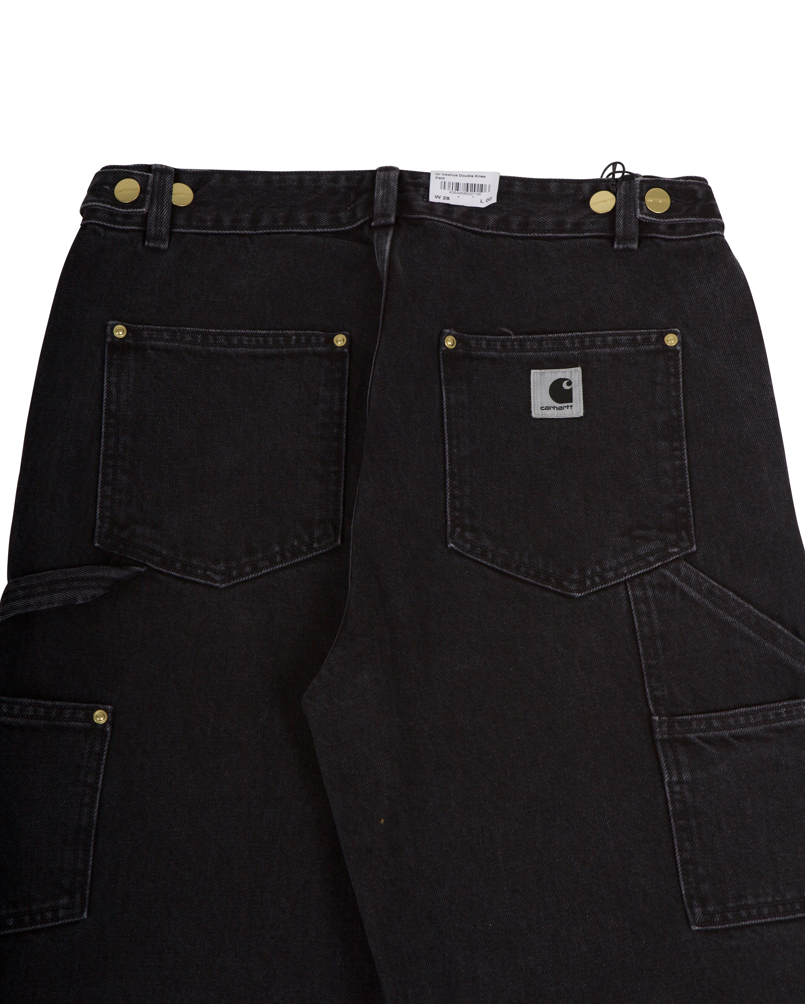 W Nashua Double Knee Pant Smith Denim Black Stone Washed - Starcowparis