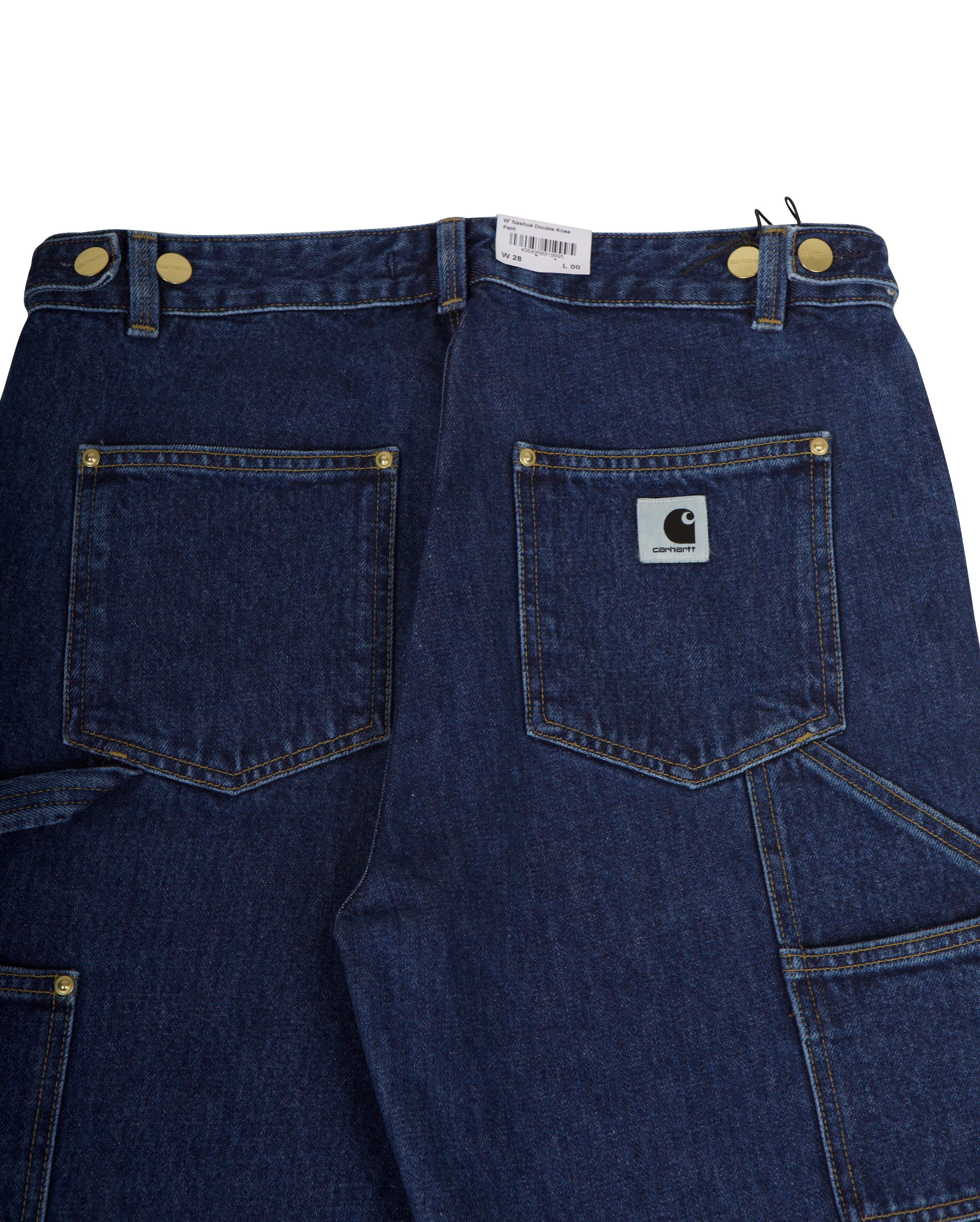 W Nashua Double Knee Pant Smith Denim Blue Stone Washed - Starcowparis