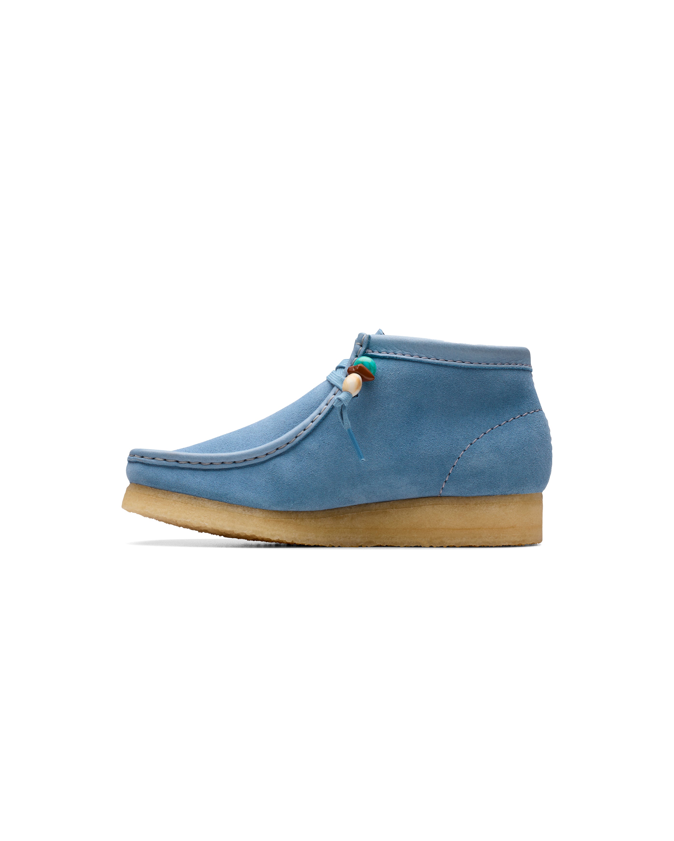 Clarks-W Wallabee Boot Powder Blue Suede-Starcowparis