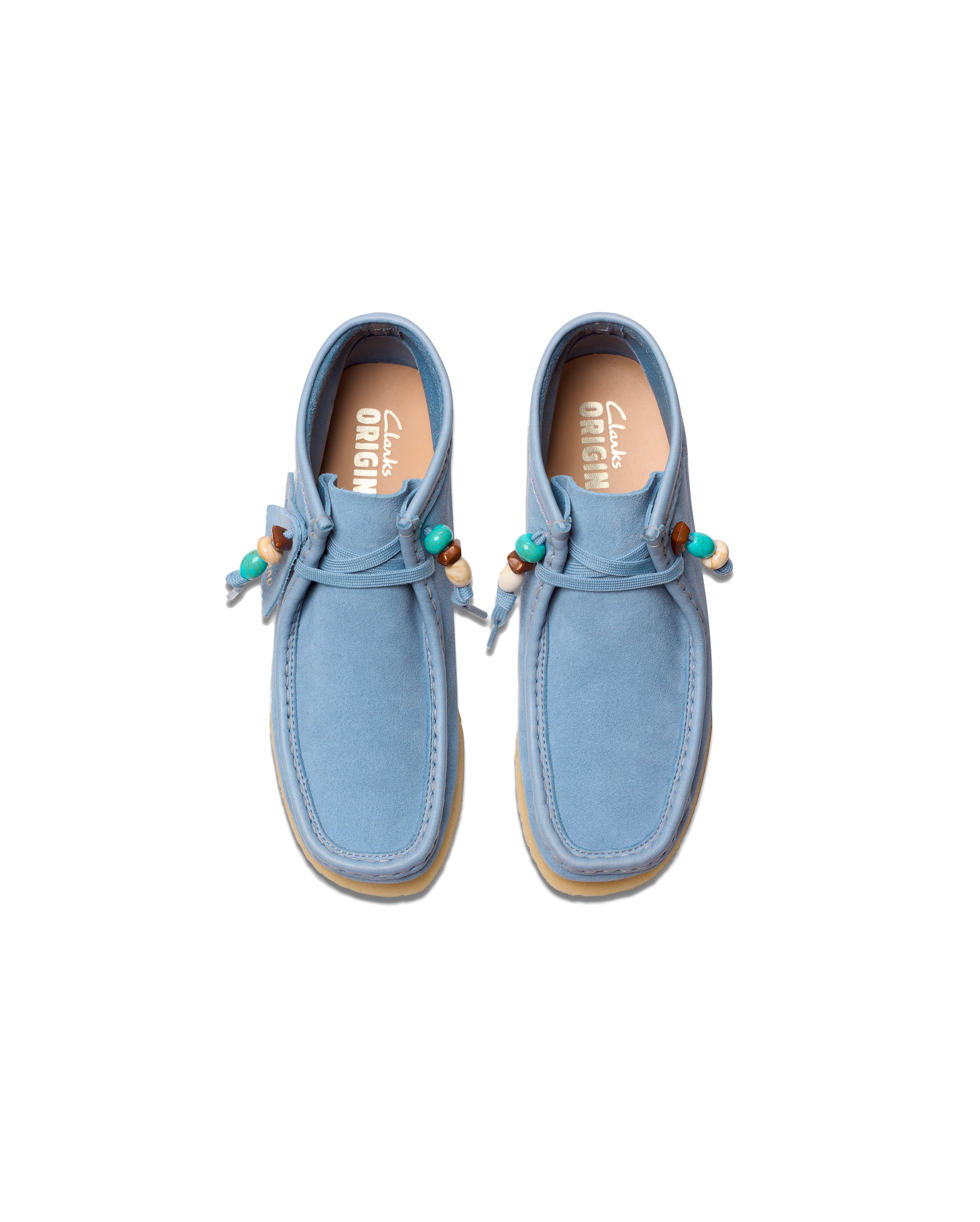 Clarks-W Wallabee Boot Powder Blue Suede-Starcowparis